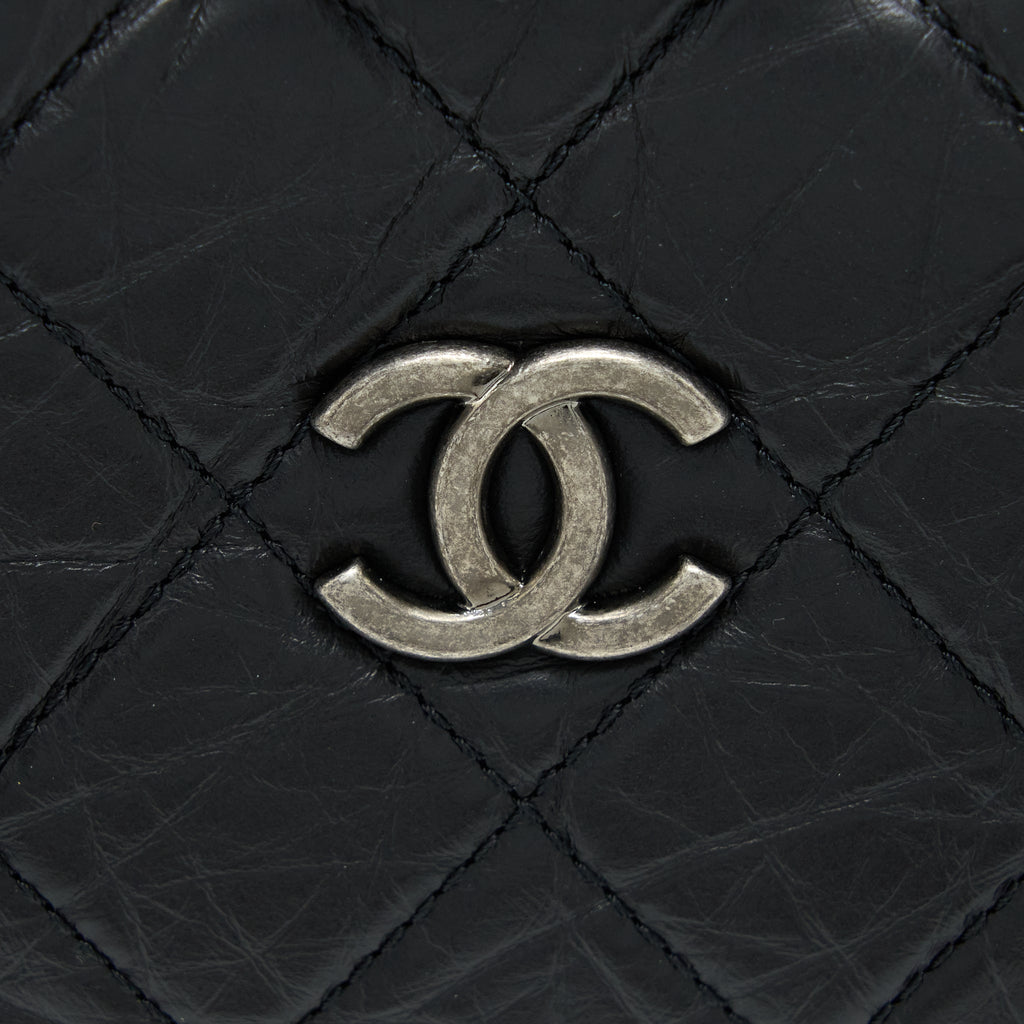 CHANEL SMALL GABRIELLE BACKPACK AGED CALFSKIN BLACK MULTICOLOUR HARDWARE (MICROCHIP)
