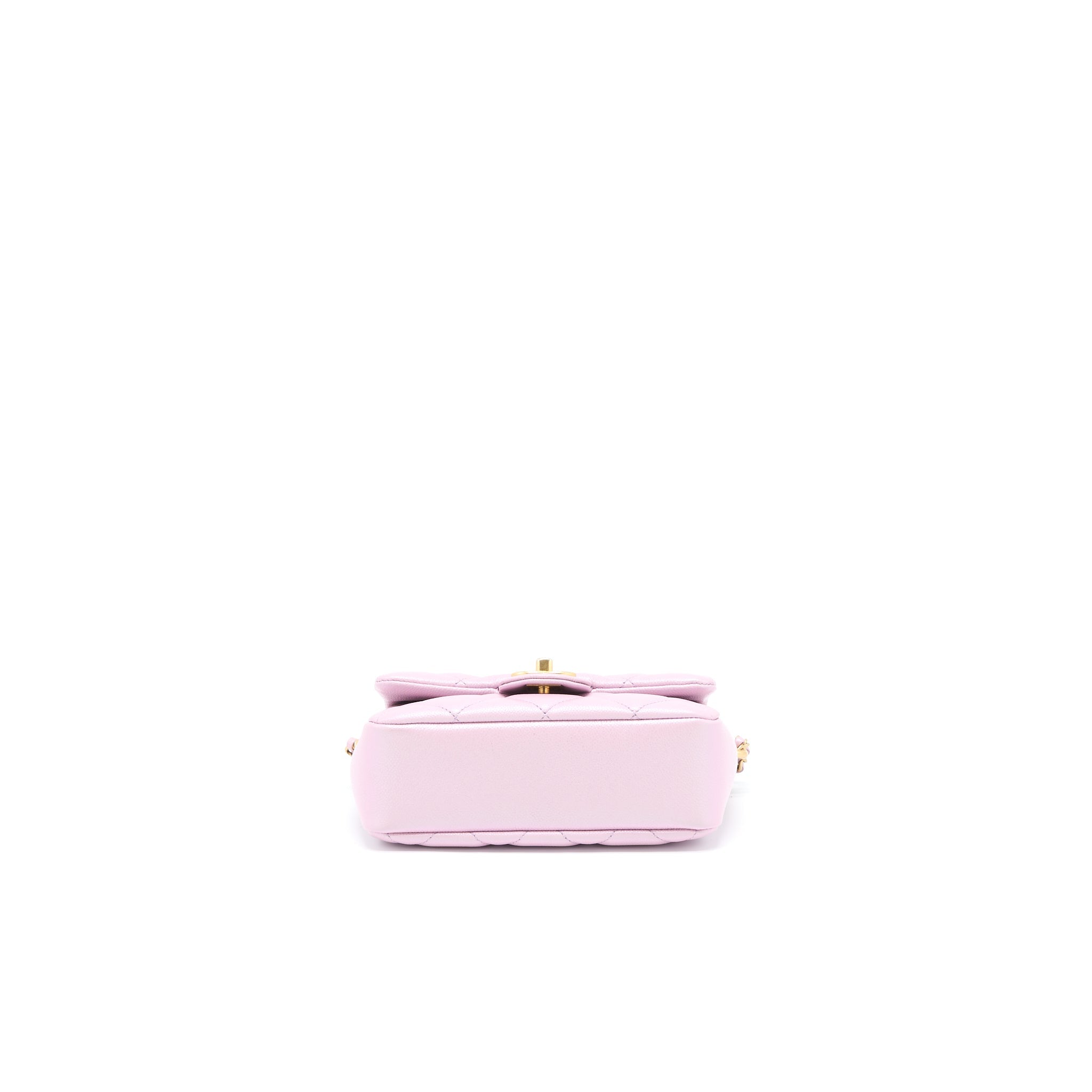 CHANEL 21K MY PERFECT MINI FLAP BAG CAVIAR PINK GHW (MICROCHIP)