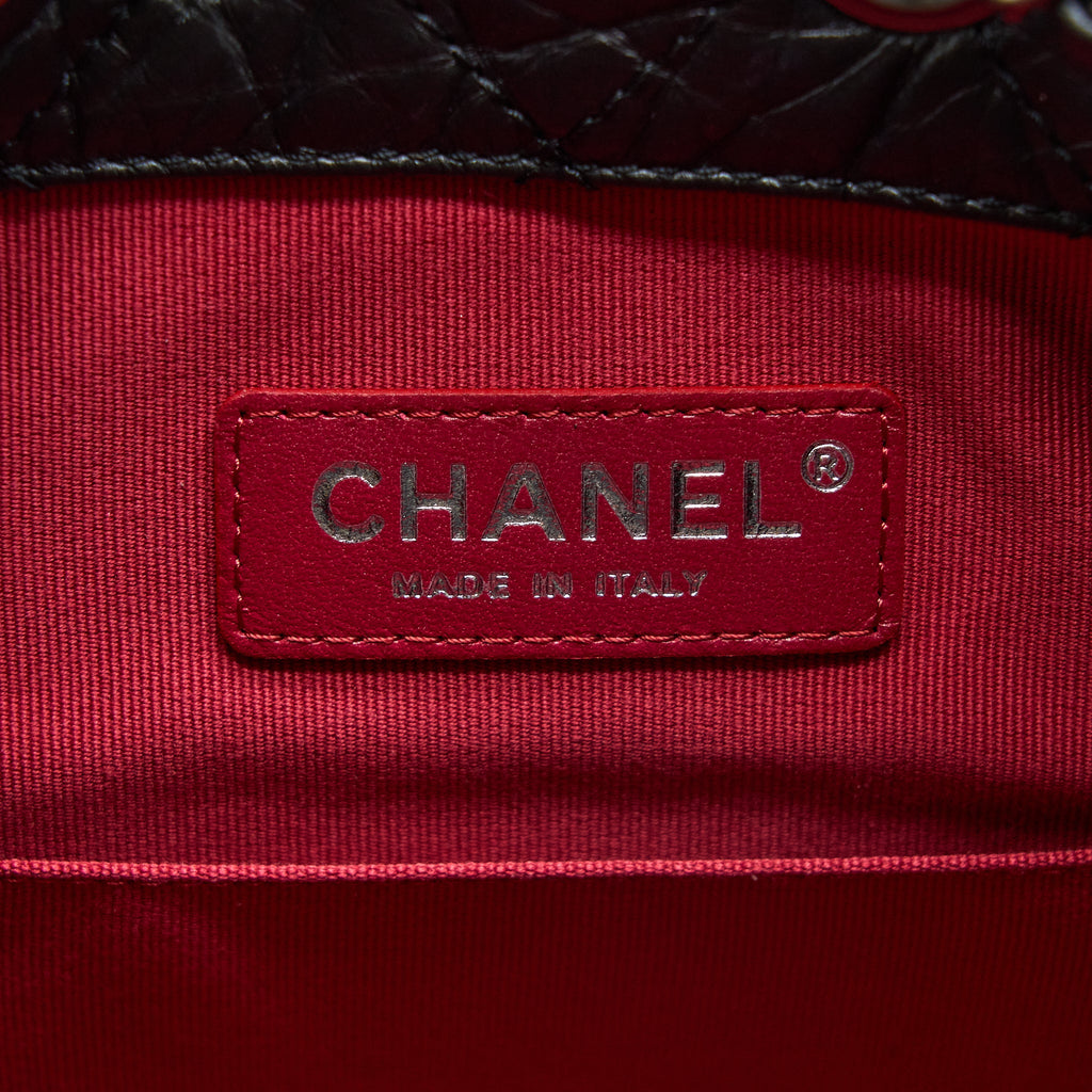 CHANEL SMALL GABRIELLE BACKPACK AGED CALFSKIN BLACK MULTICOLOUR HARDWARE (MICROCHIP)