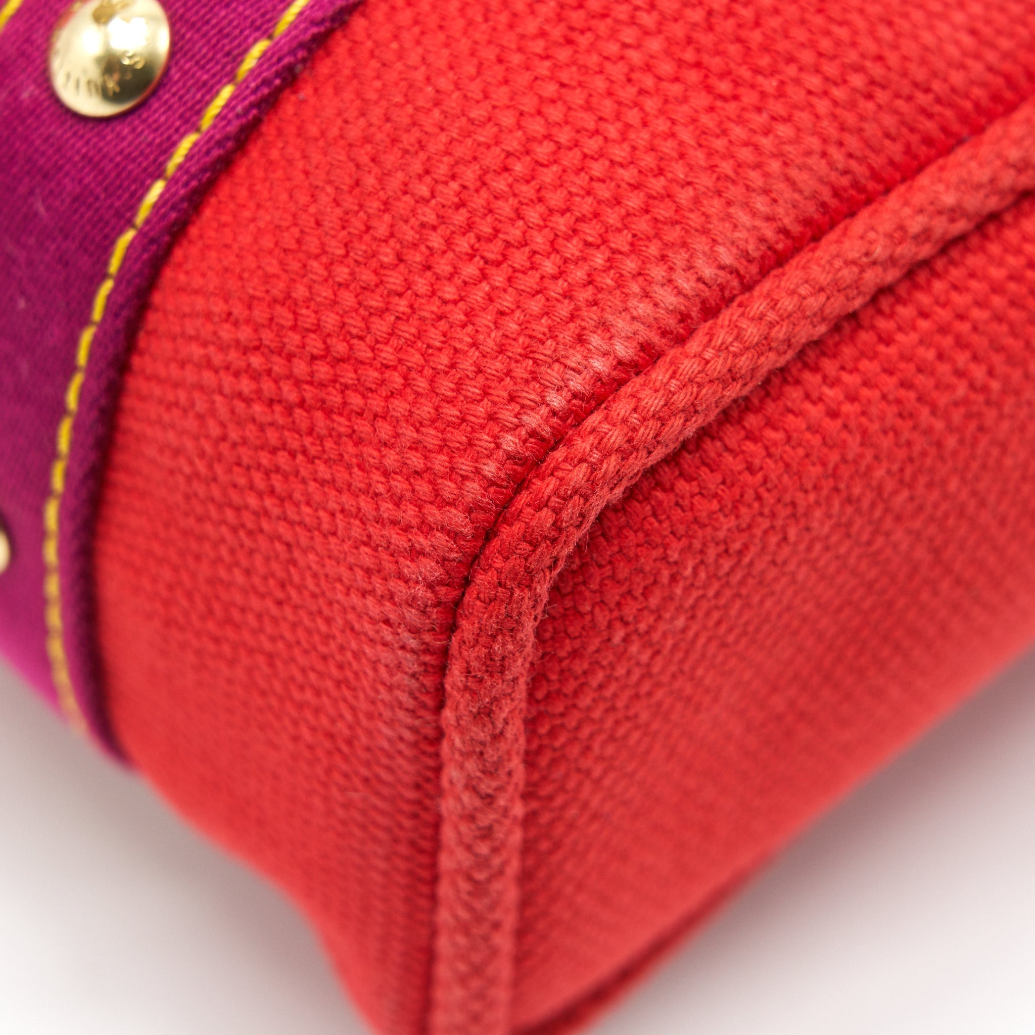 LOUIS VUITTON CANVAS TOTE BAG IN RED