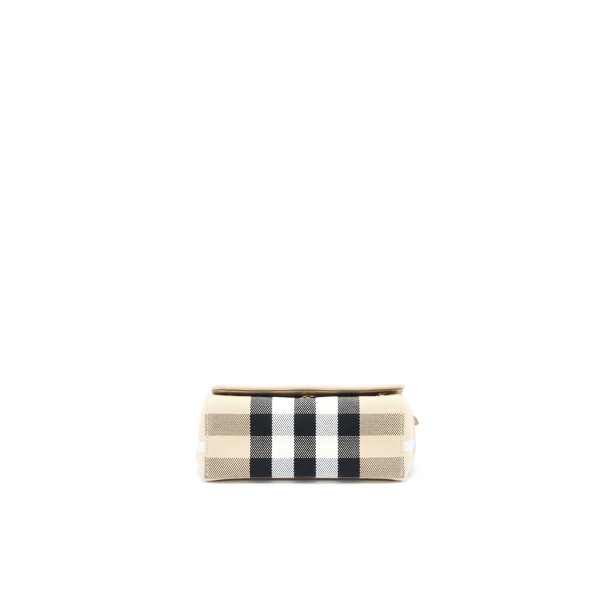 BURBERRY HACKBERRY CROSSBODY BAG CANVAS SOFT FAWN GHW