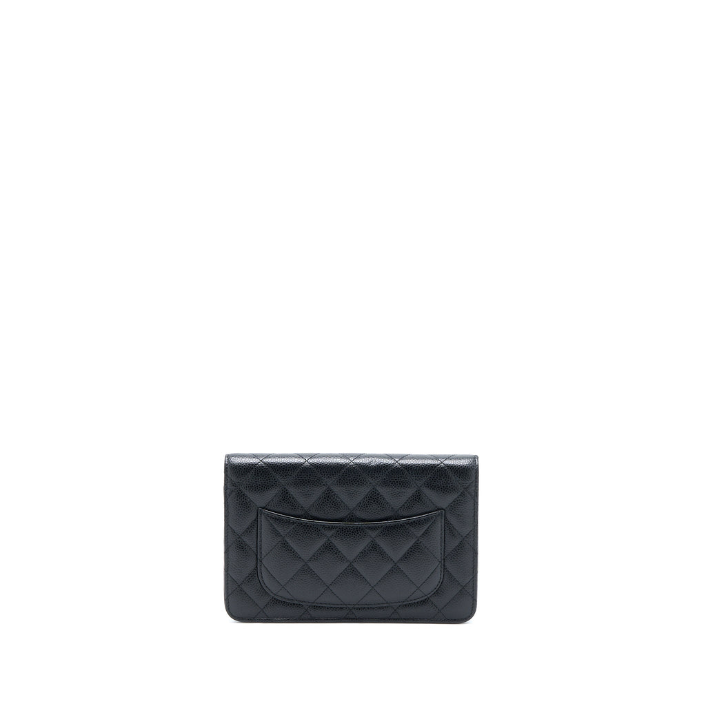 CHANEL CLASSIC WALLET ON CHAIN CAVIAR BLACK GHW