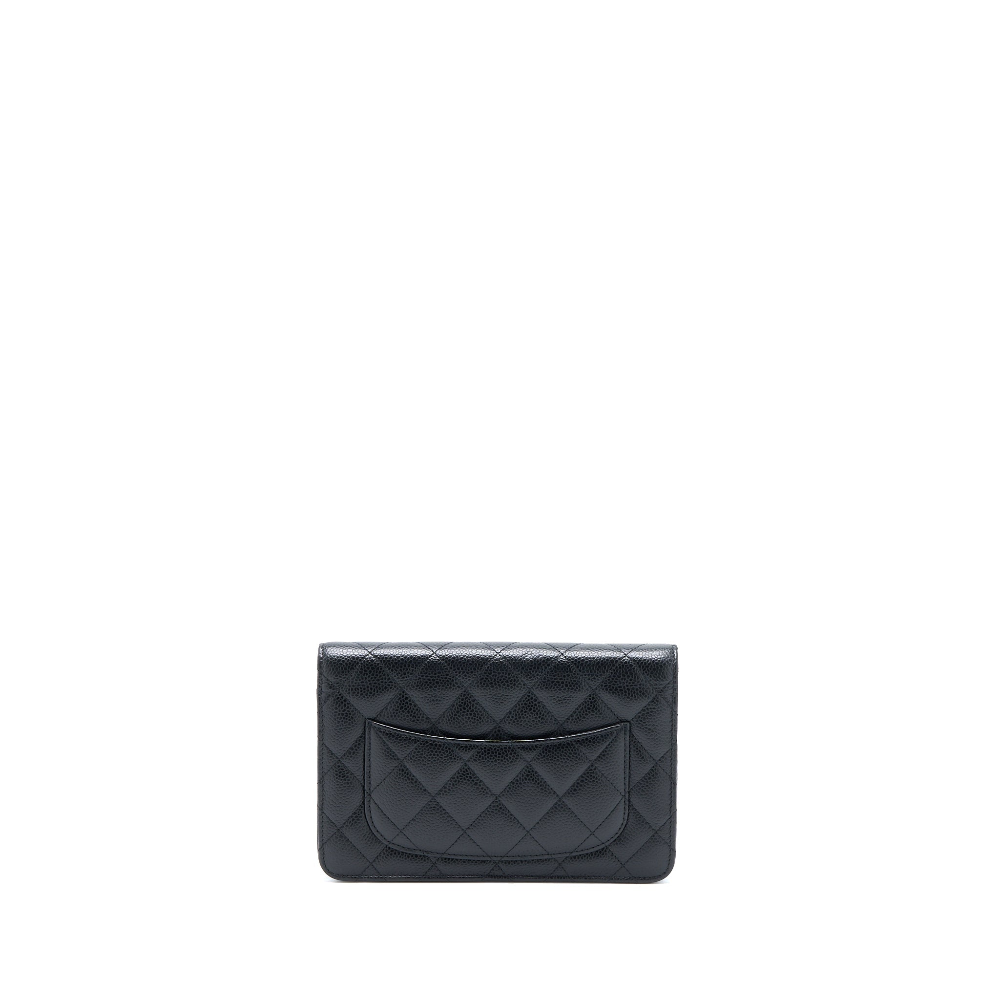 CHANEL CLASSIC WALLET ON CHAIN CAVIAR BLACK GHW