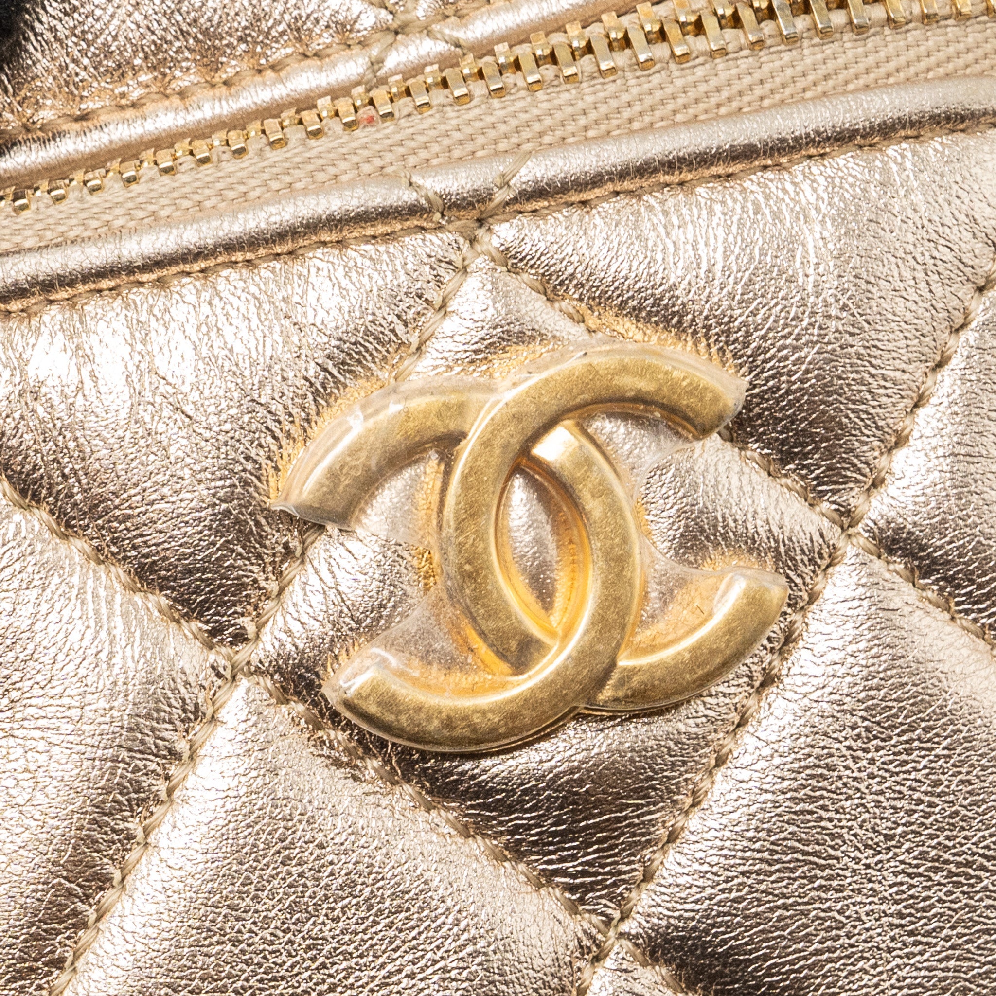 CHANEL 22S DICE PURSE WITH CHAIN LAMBSKIN GOLD BRUSHED GHW