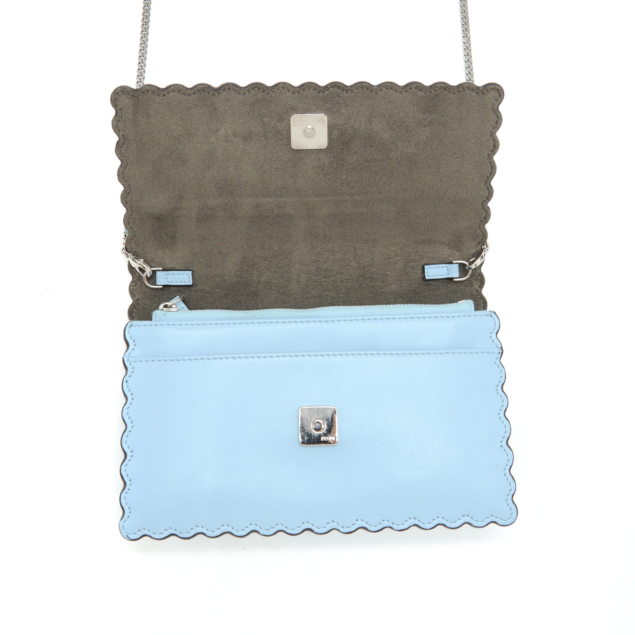 FENDI WALLET ON CHAIN MONSTER BLUE