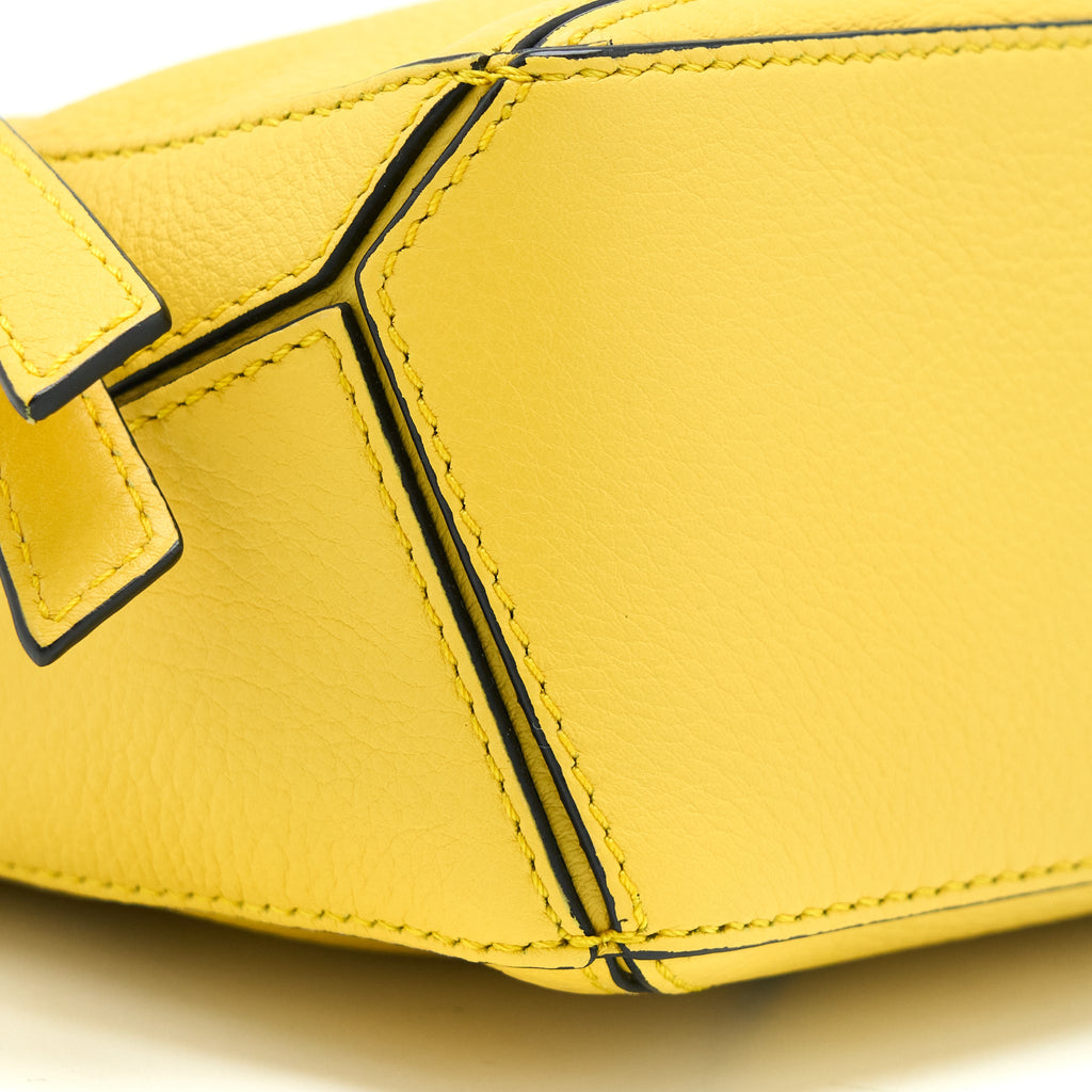 LOEWE MINI PUZZLE BAG CALFSKIN YELLOW SHW