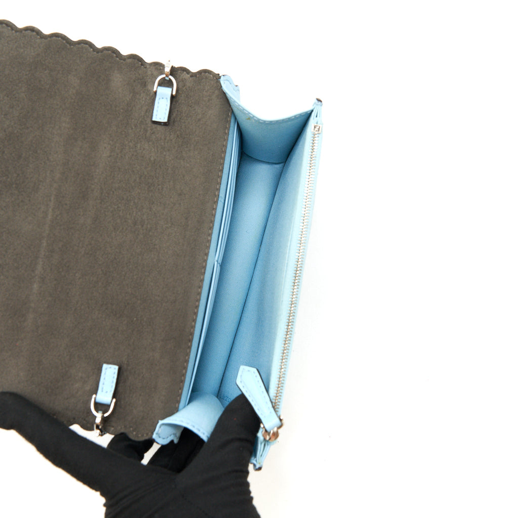 FENDI WALLET ON CHAIN MONSTER BLUE