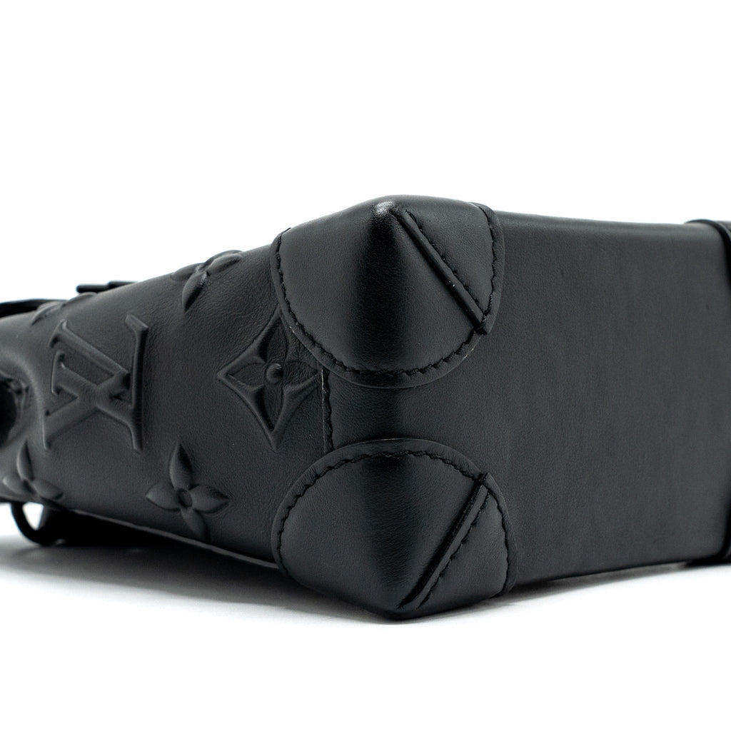 LOUIS VUITTON STEAMER XS CALFSKIN BLACK WITH BLACK HARDWARE(NEW VERSION)