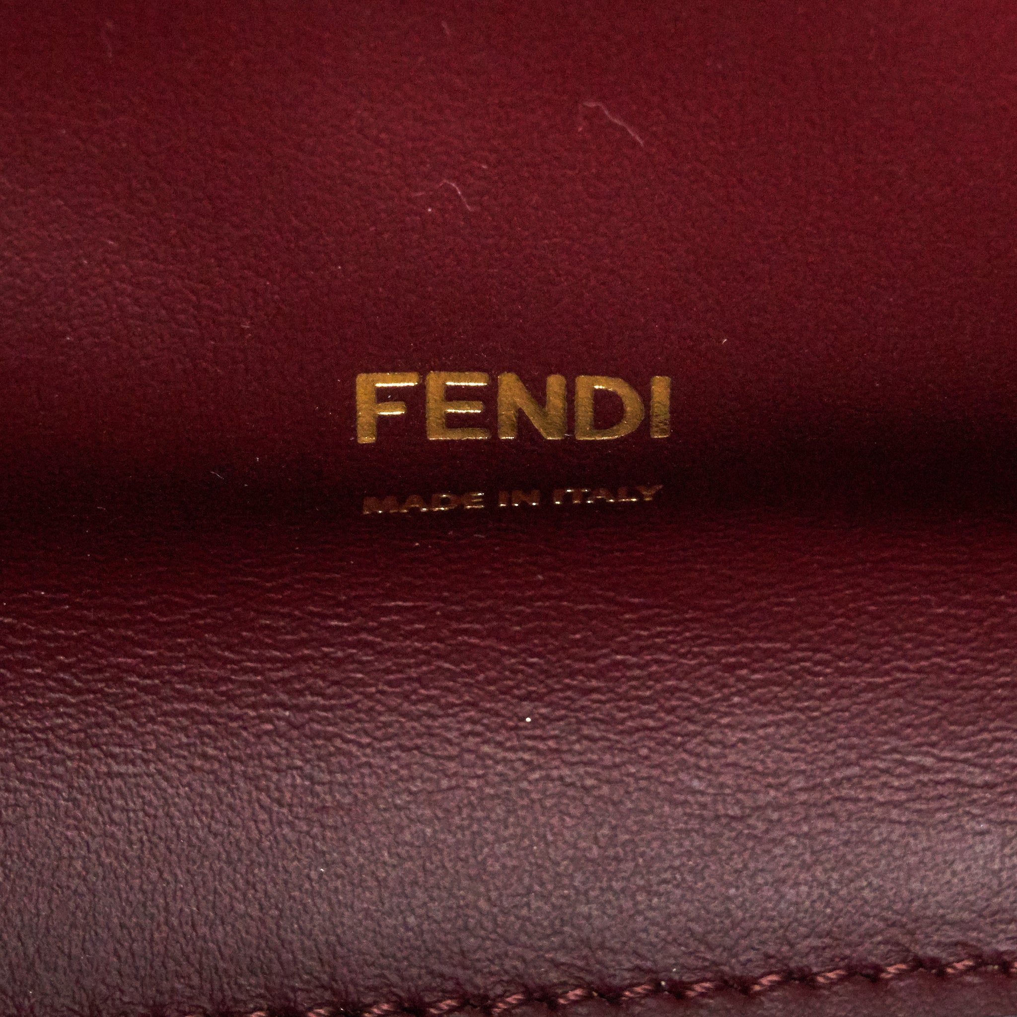 FENDI PEEKABOO X-LITE CALFSKIN CAMELIA GHW