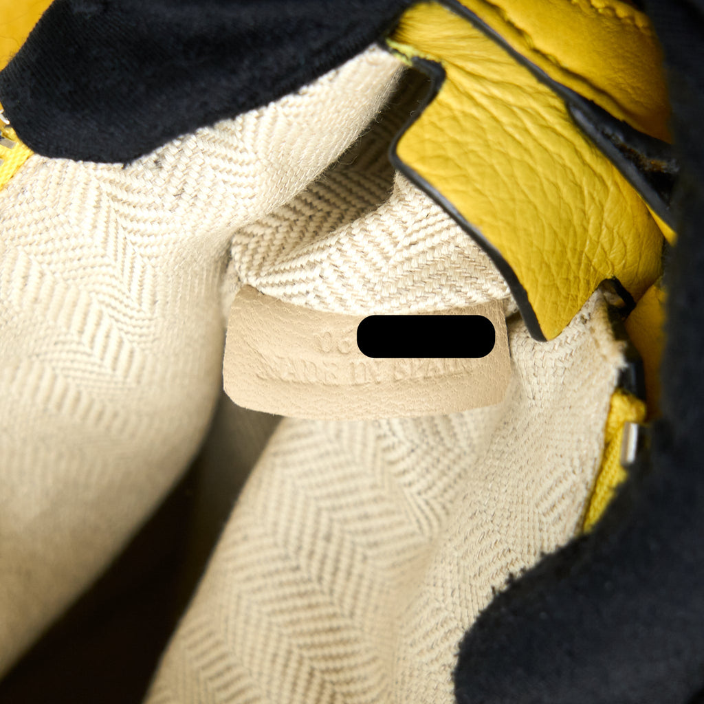 LOEWE MINI PUZZLE BAG CALFSKIN YELLOW SHW