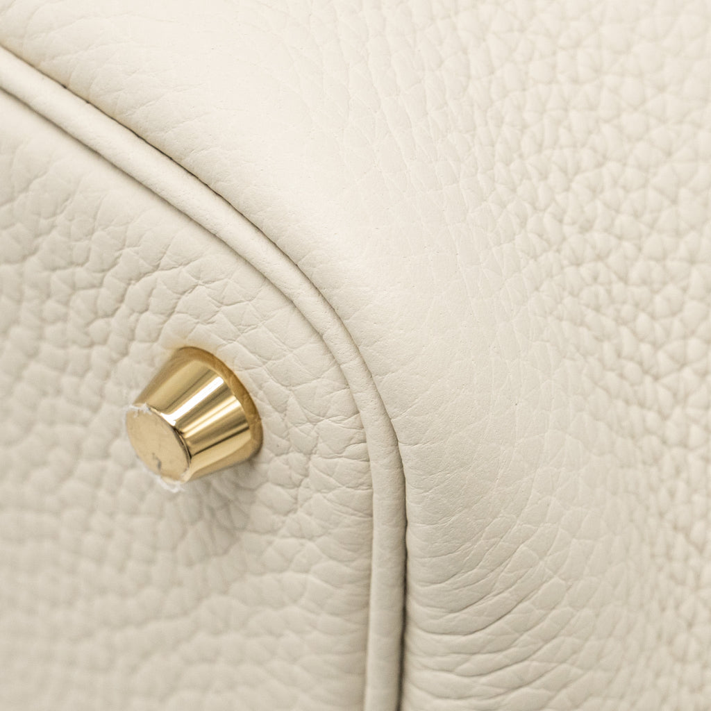 HERMES PICOTIN 18 LOCK BAG OSTRICH TOUCH/CLEMENCE BETON GHW