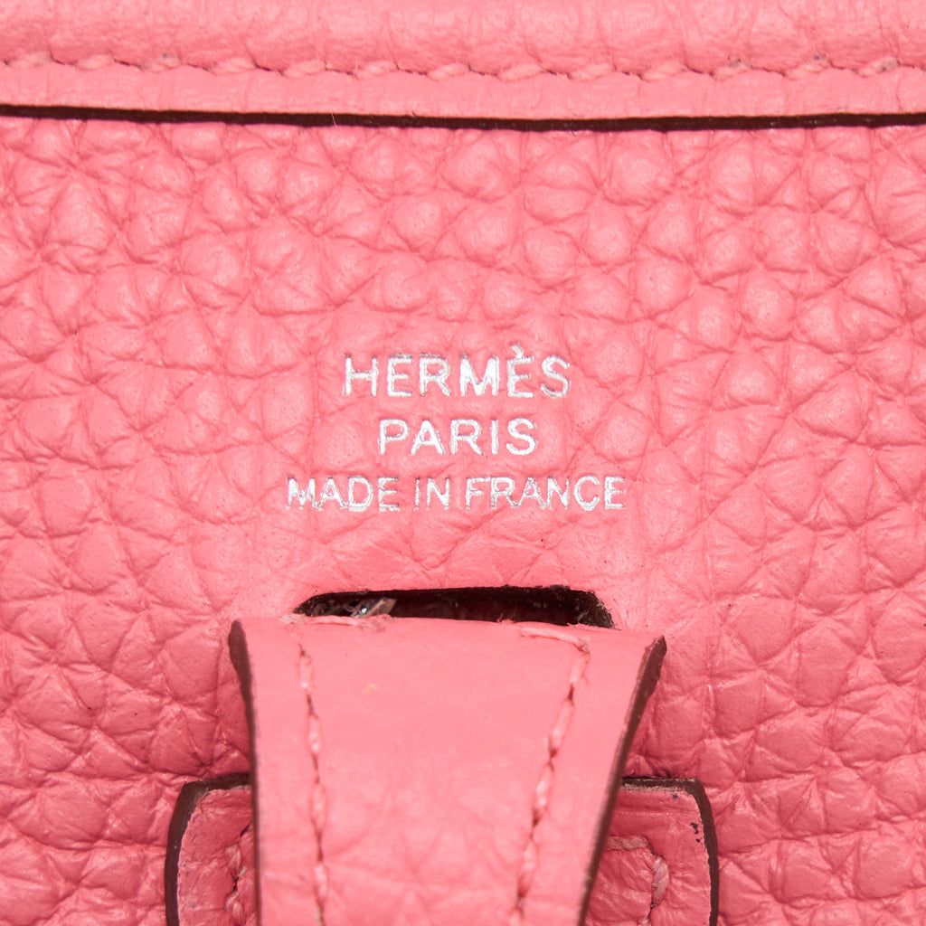 HERMES MINI EVELYNE CLEMENCE ROSE AZALEE SHW