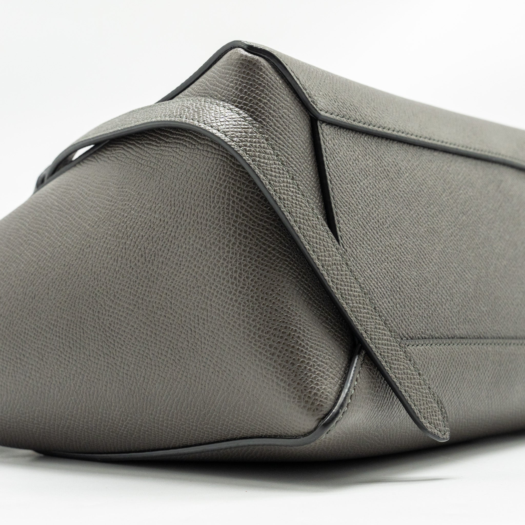 CELINE MINI BELT BAG GRAINED CALFSKIN GREY GHW