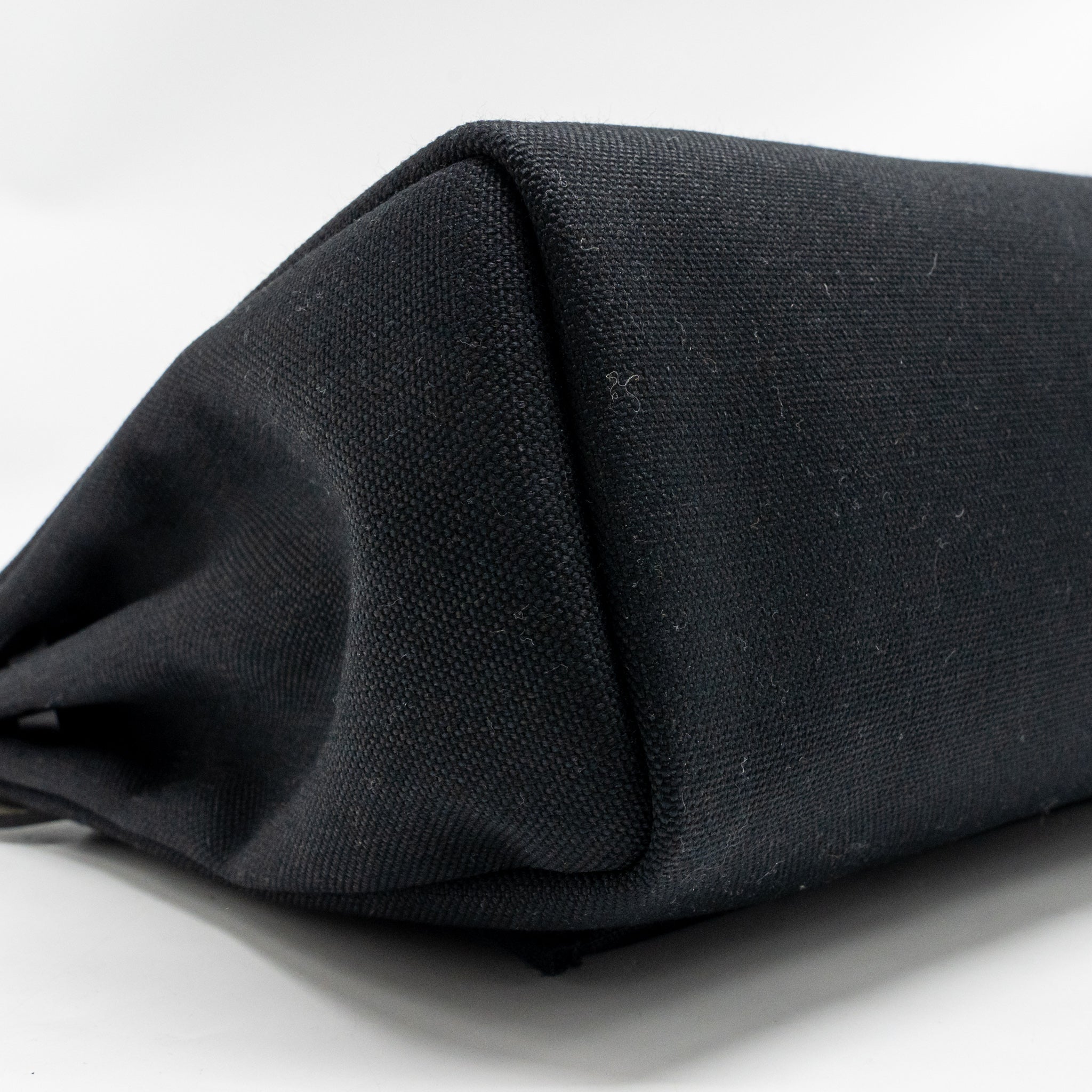HERMES HERBAG 31 ZIP BAG CANVAS/ HUNTER LEATHER BLACK GHW