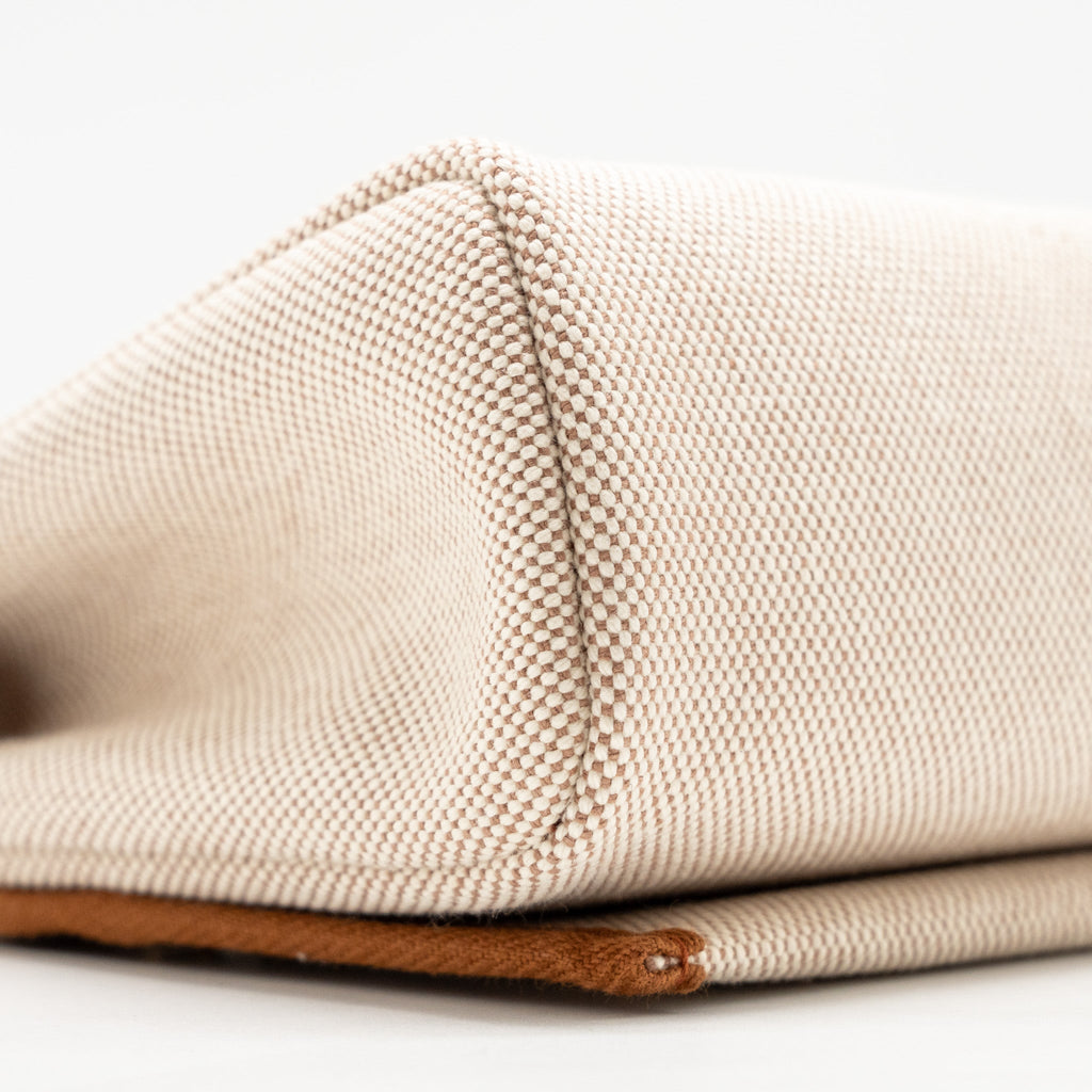 HERMES HERBAG MINI CANVAS/HUNTER ECRU-BEIGE/FAUVE GHW