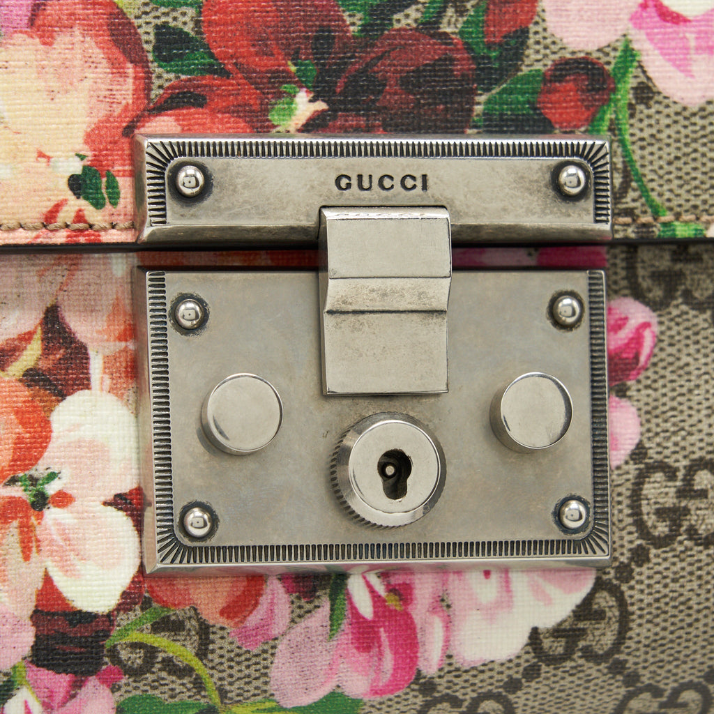 GUCCI SMALL PADLOCK PRINT PINK