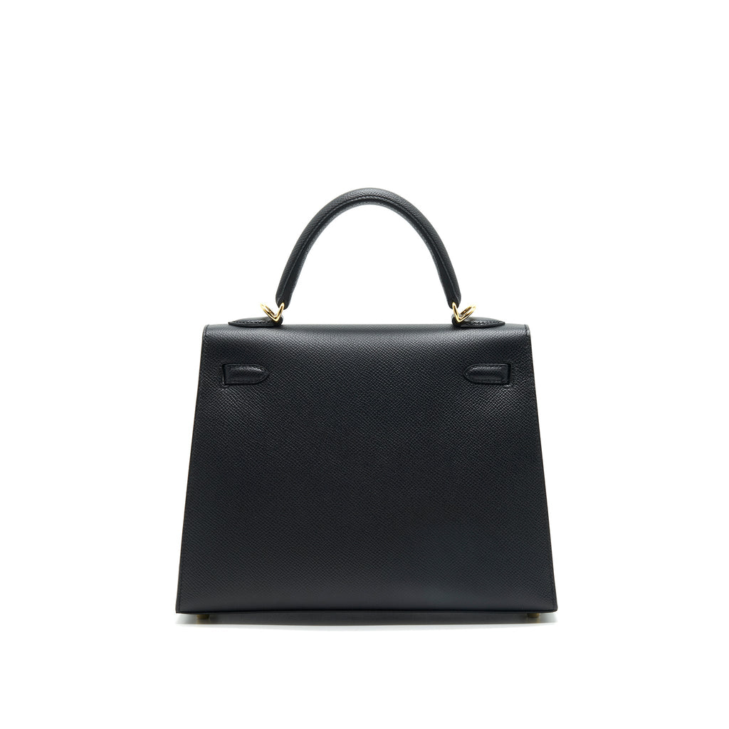 HERMES KELLY SELLIER 25 EPSOM BLACK GHW