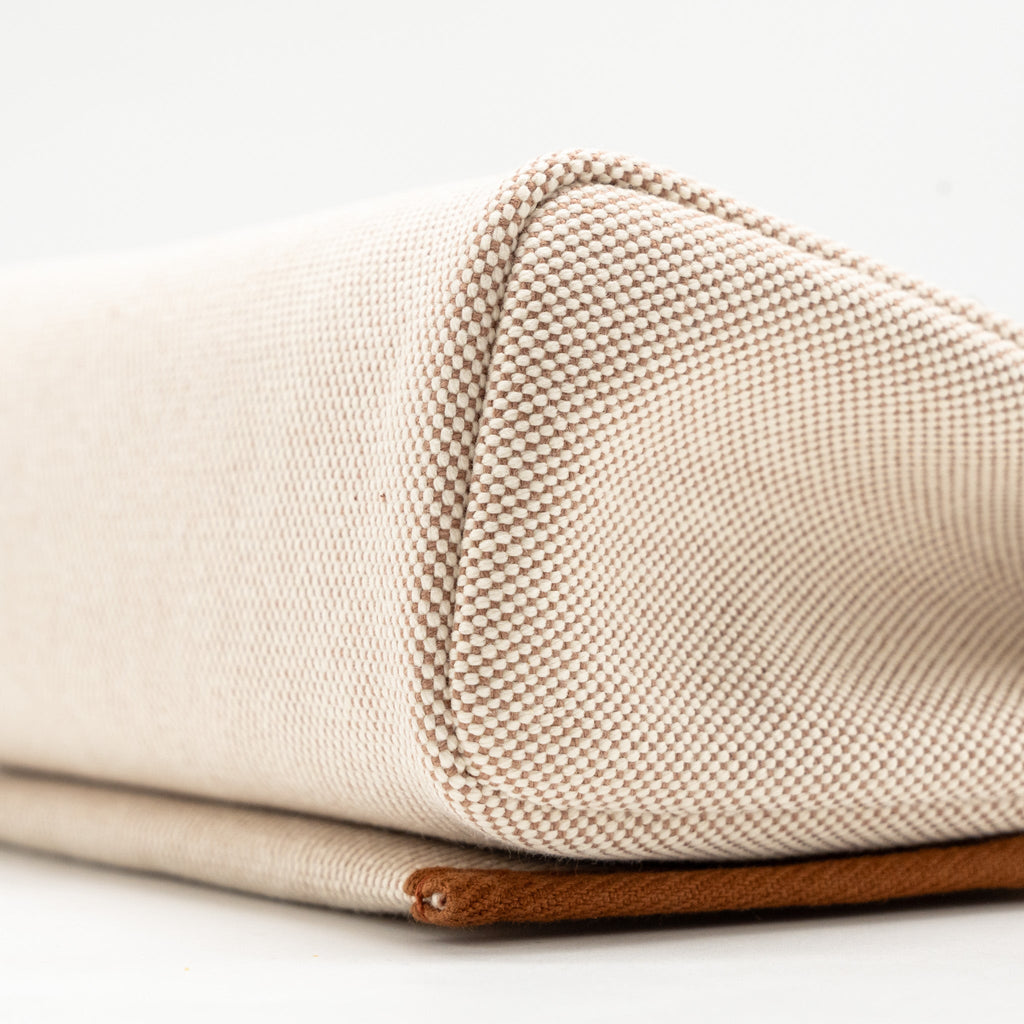 HERMES HERBAG MINI CANVAS/HUNTER ECRU-BEIGE/FAUVE GHW