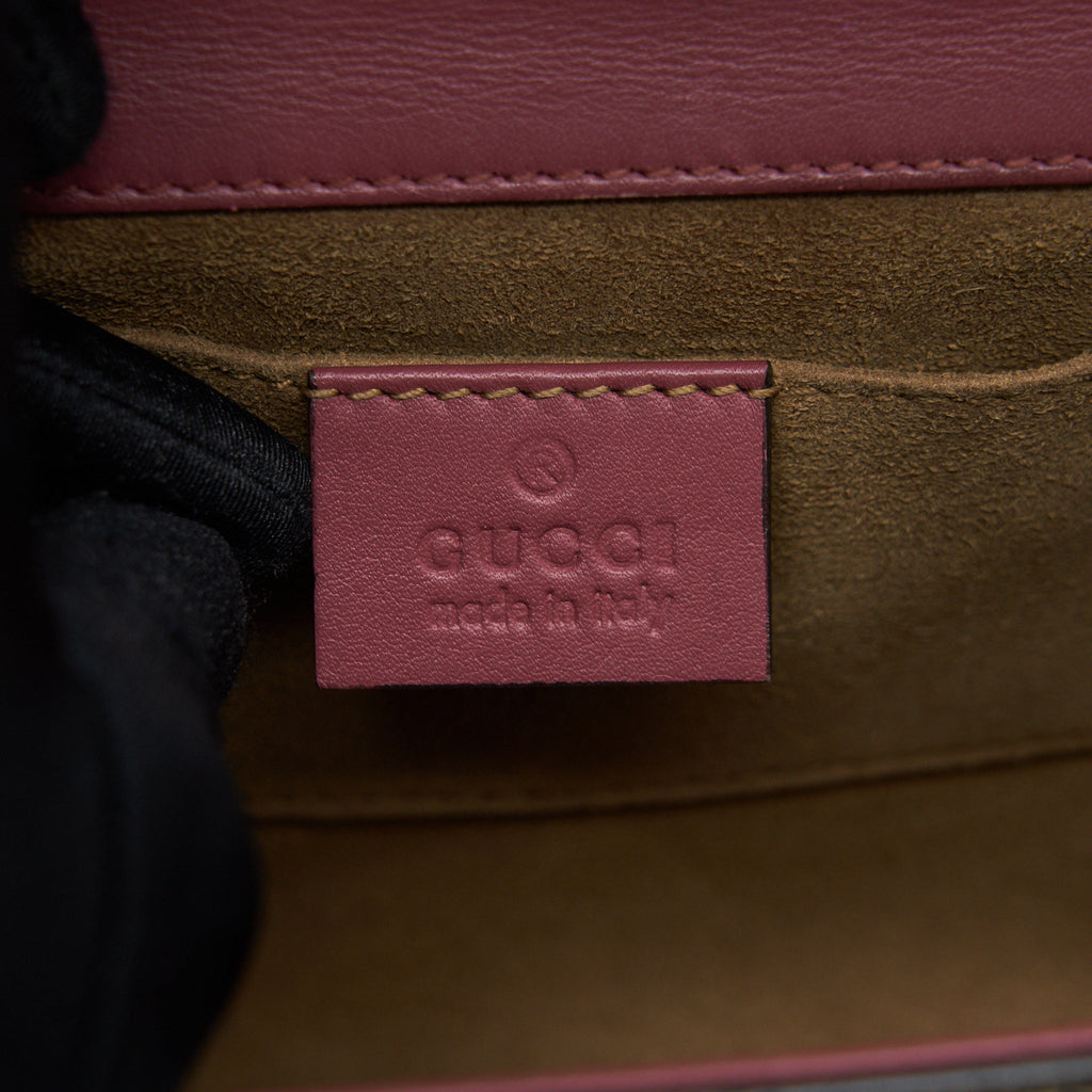 GUCCI SMALL PADLOCK PRINT PINK