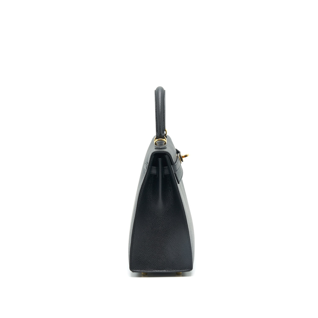HERMES KELLY SELLIER 25 EPSOM BLACK GHW