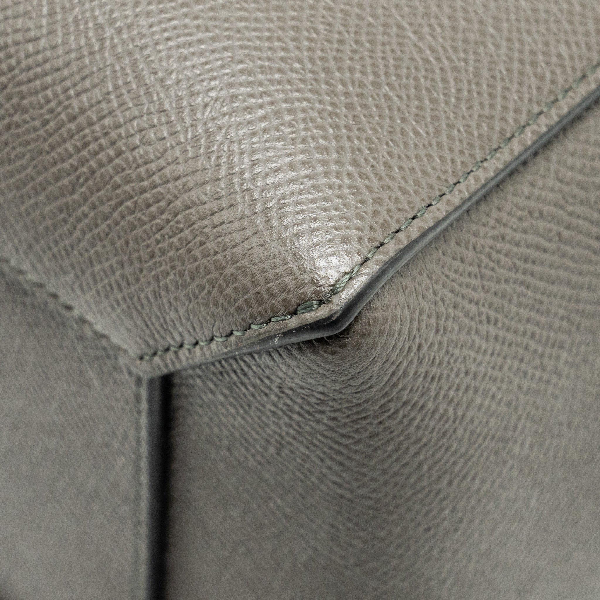 CELINE MINI BELT BAG GRAINED CALFSKIN GREY GHW