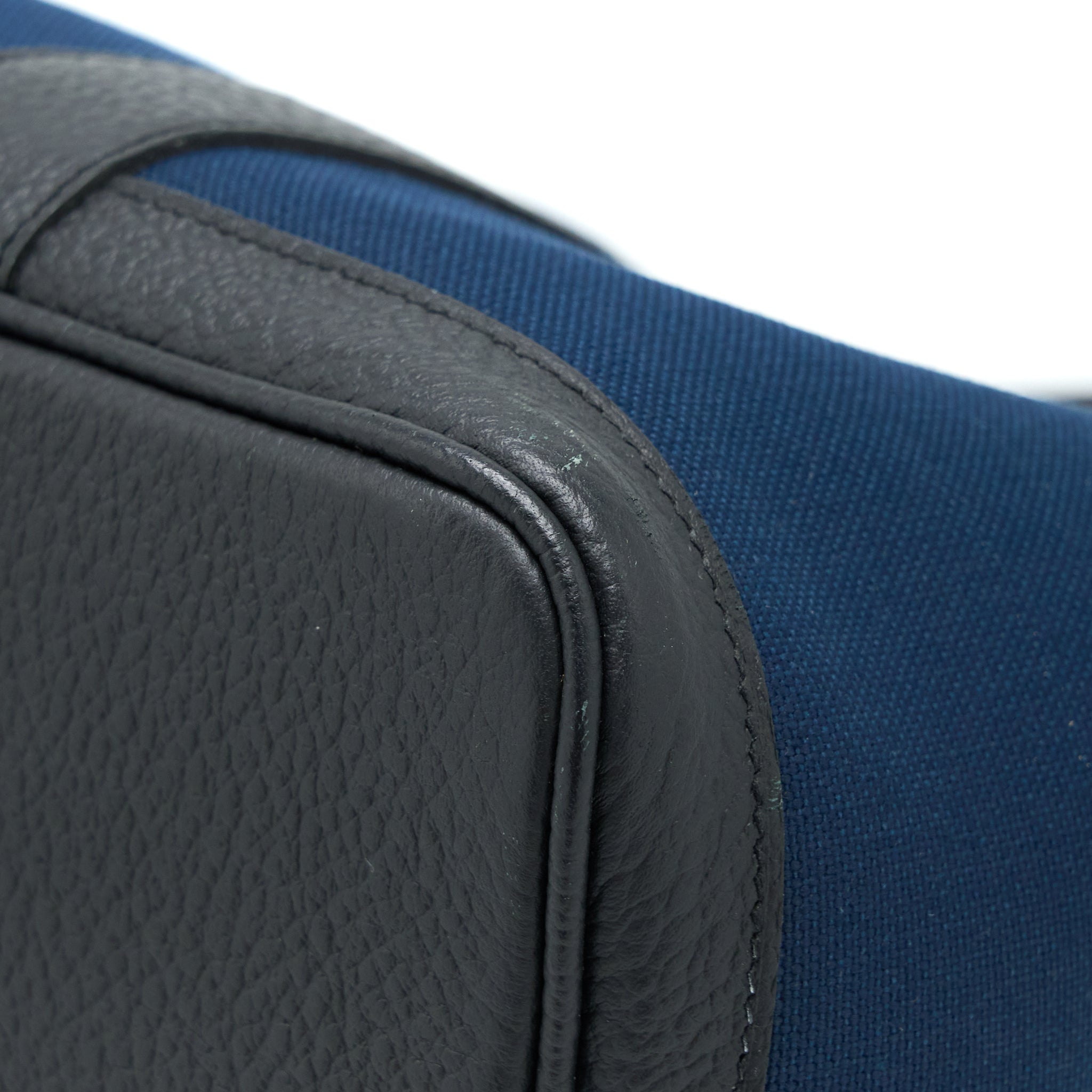 HERMES GARDEN PARTY 36 POCKETS NEGONDA/CANVAS BLEU MARINE/BLACK SHW