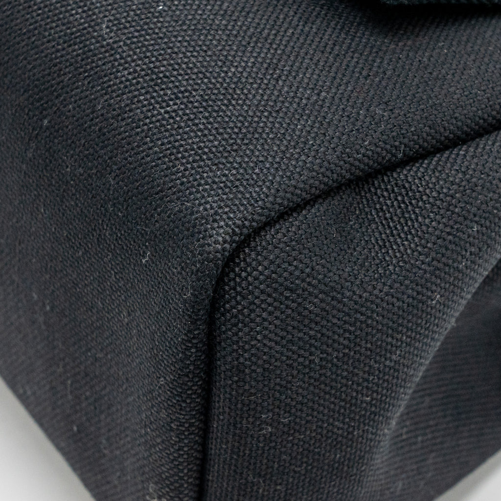 HERMES HERBAG 31 ZIP BAG CANVAS/ HUNTER LEATHER BLACK GHW