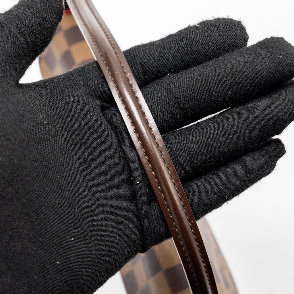 LOUIS VUITTON VINTAGE FLAP SHOULDER BAG DAMIER EBENE GHW