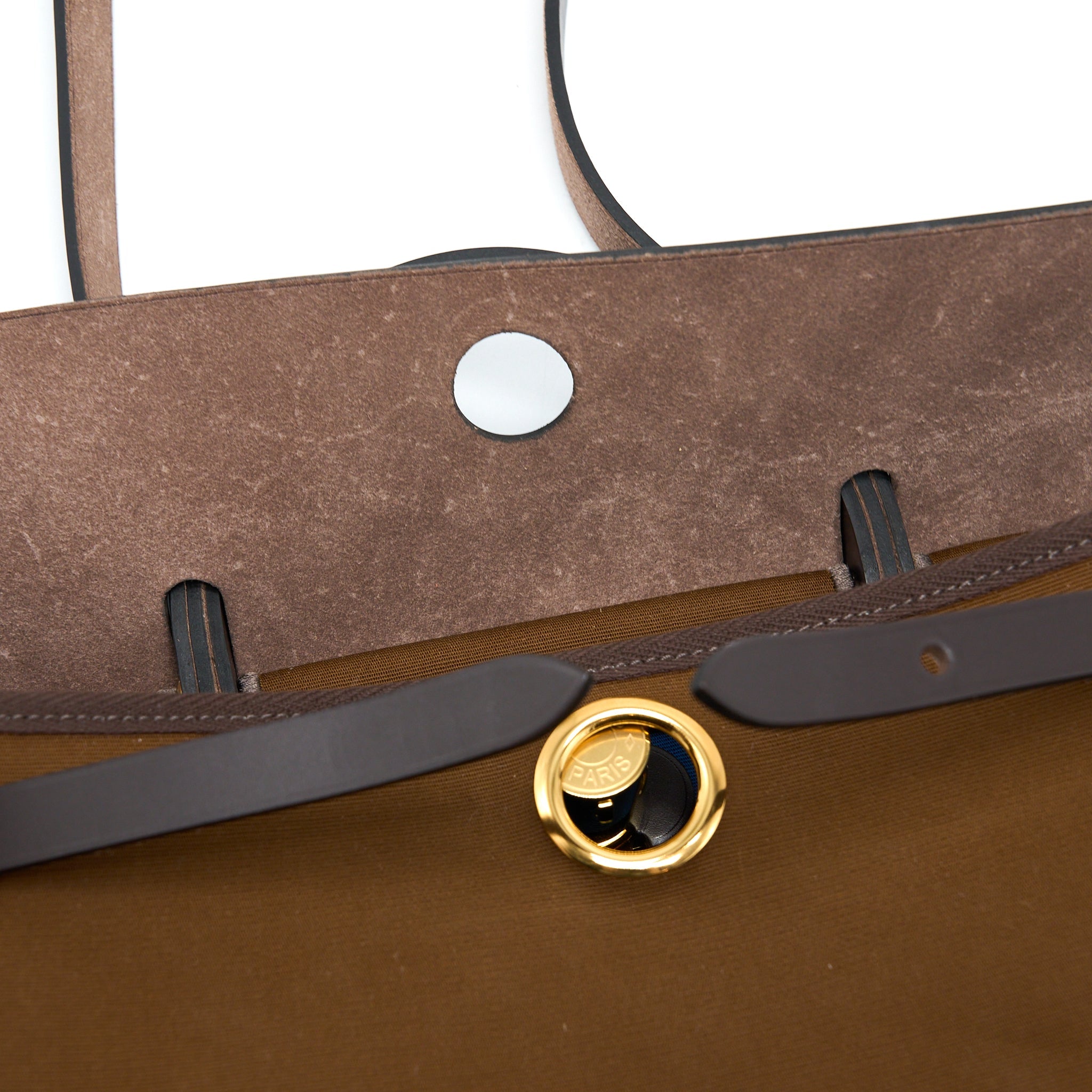 HERMES HERBAG 31 BAG CANVAS ALEZAN/BLEU OUTREMER/ EBENE GHW