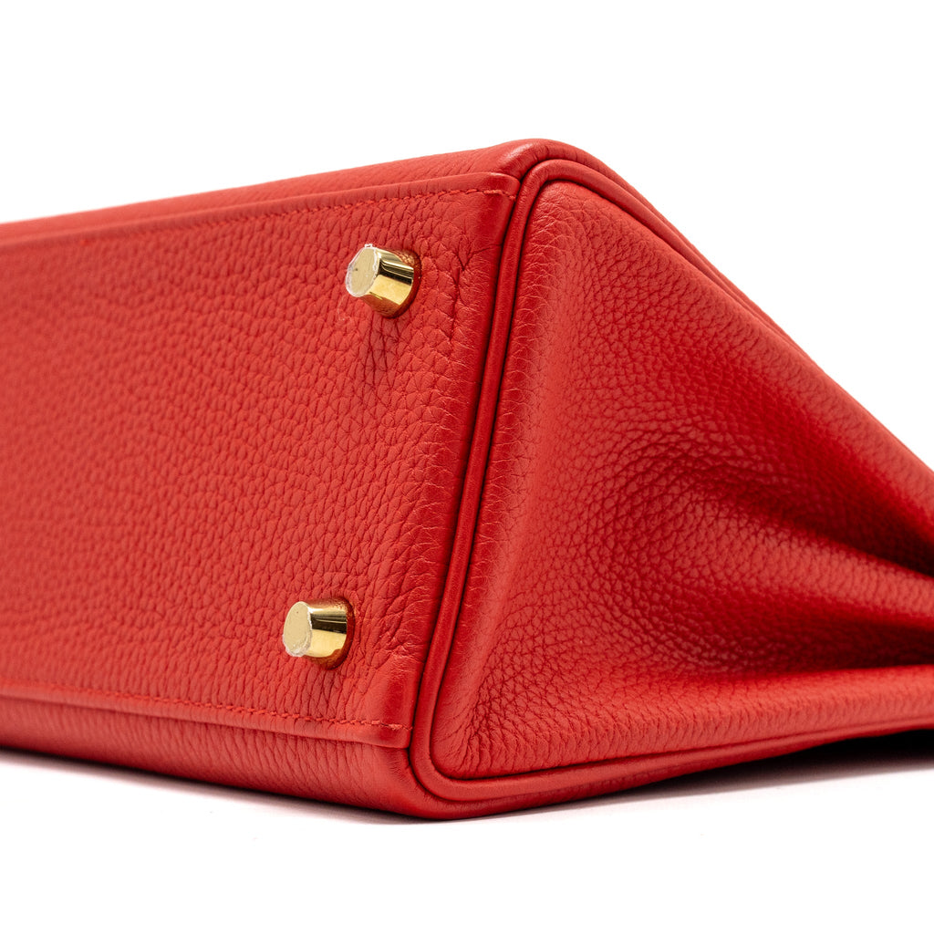 HERMES KELLY 25 TOGO S3 ROUGE DE COEUR GHW