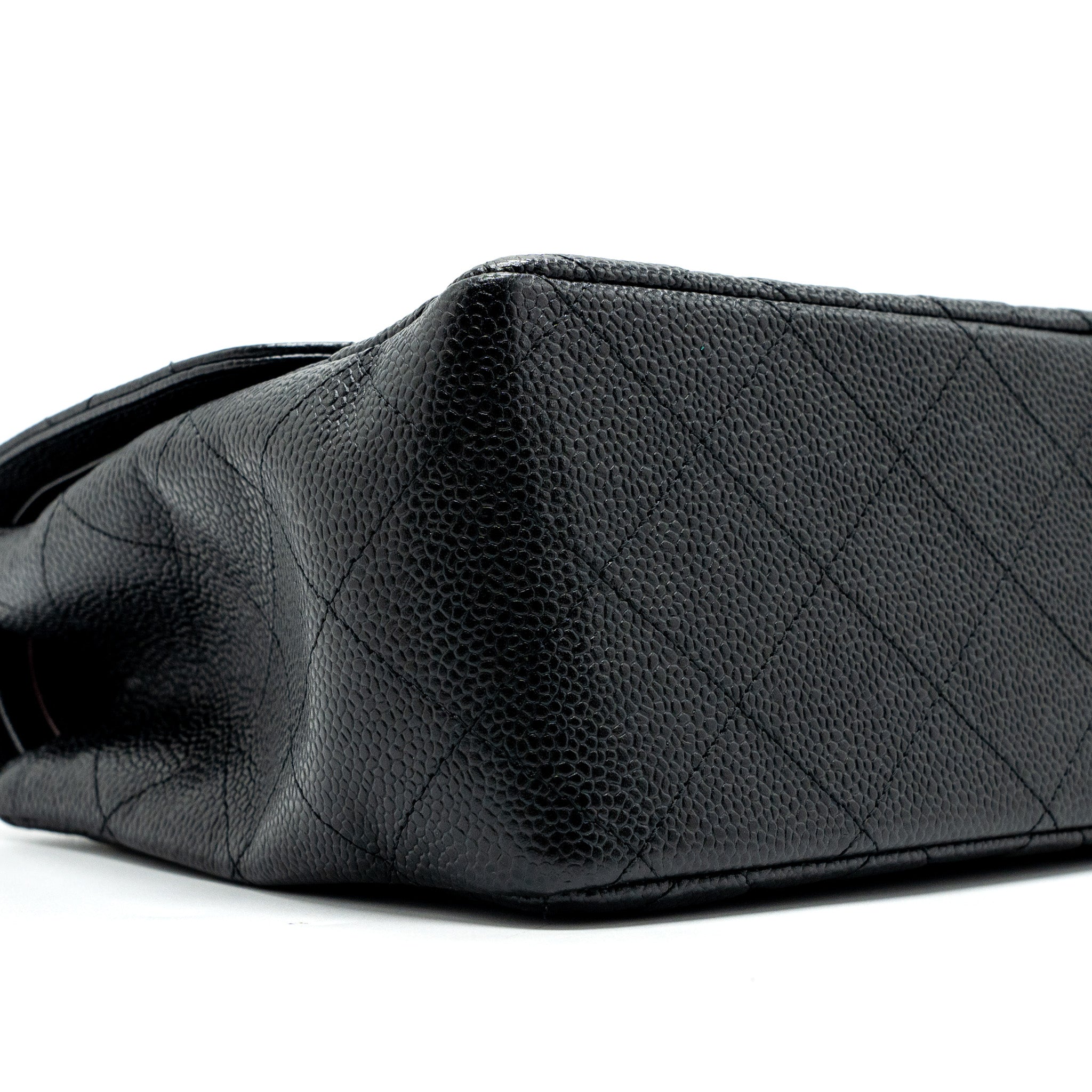 CHANEL JUMBO CLASSIC DOUBLE FLAP BAG CAVIAR BLACK GHW
