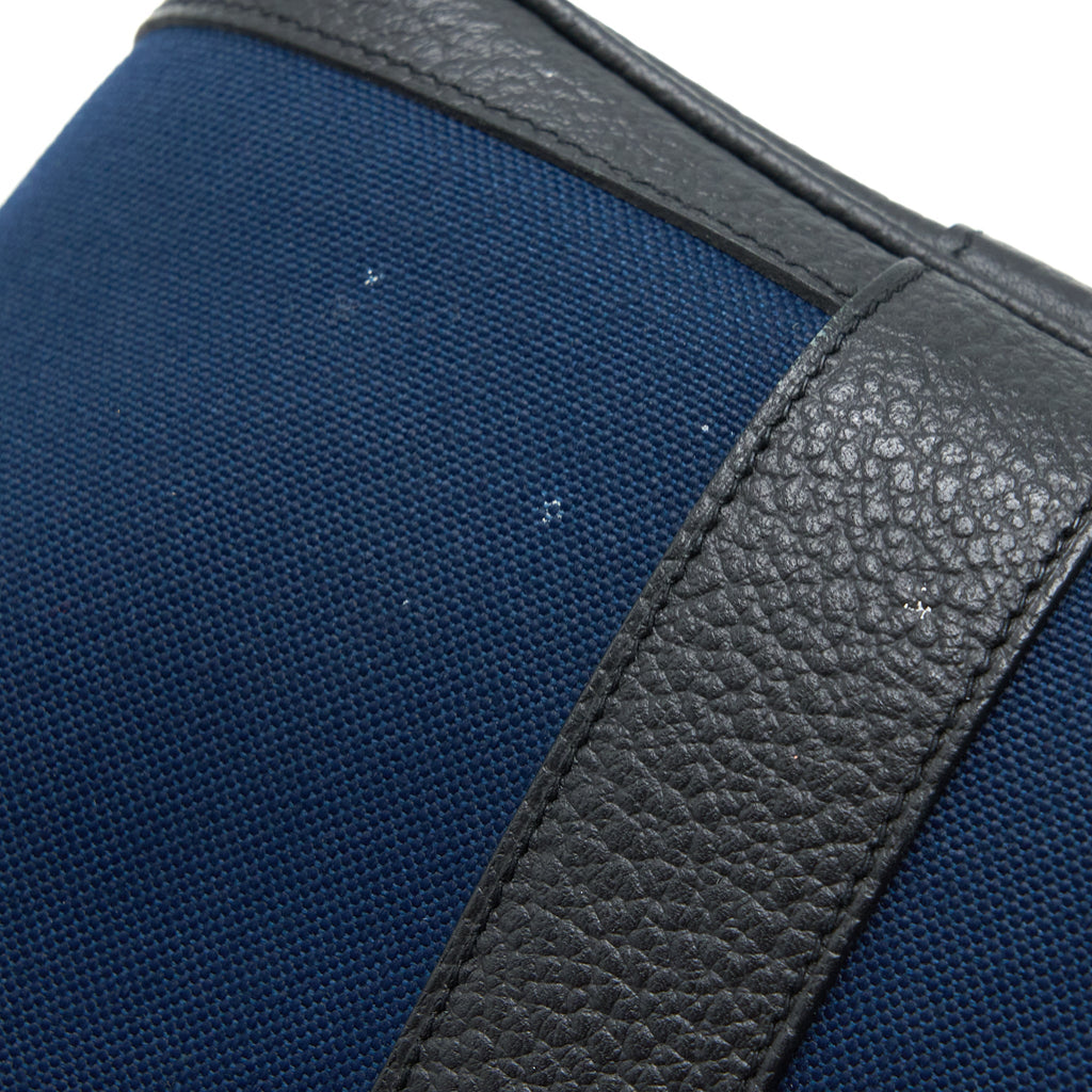 HERMES GARDEN PARTY 36 POCKETS NEGONDA/CANVAS BLEU MARINE/BLACK SHW
