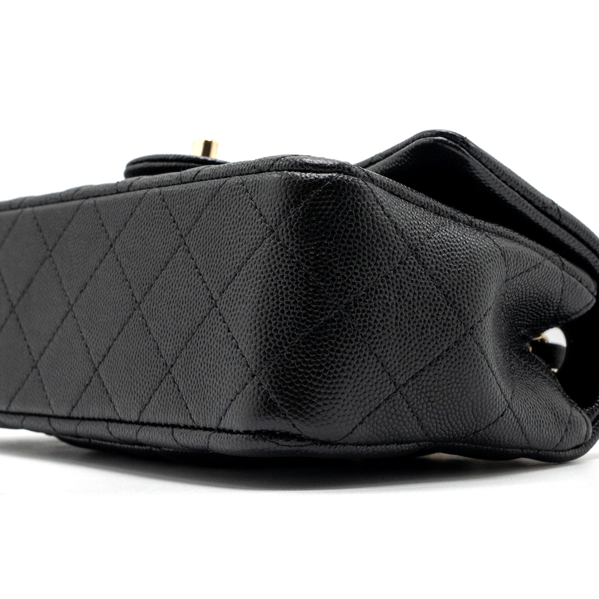 CHANEL CLASSIC MINI RECTANGULAR FLAP BAG CAVIAR BLACK GHW