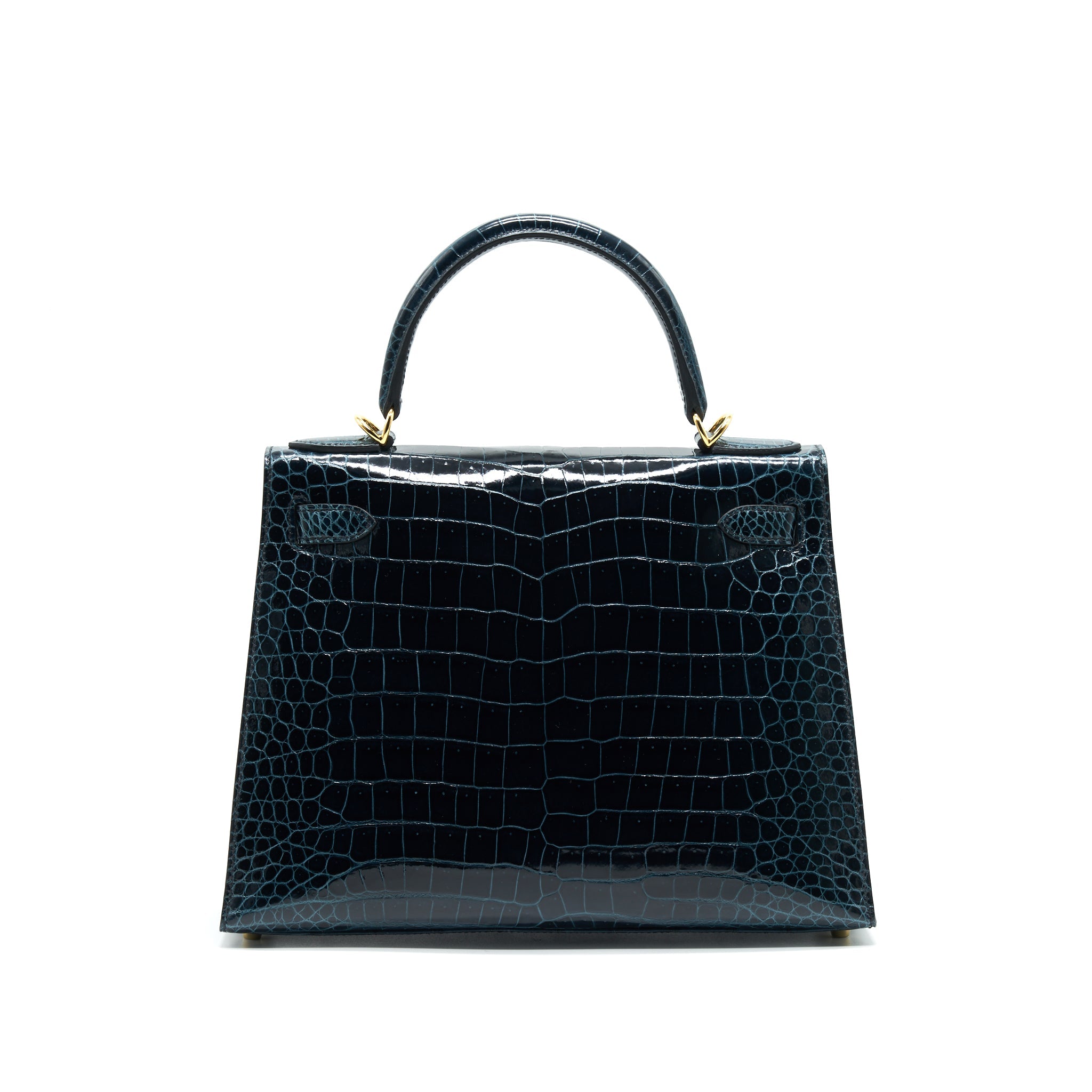 HERMES KELLY28 ALLIGATOR VERT ROSSEAU GHW