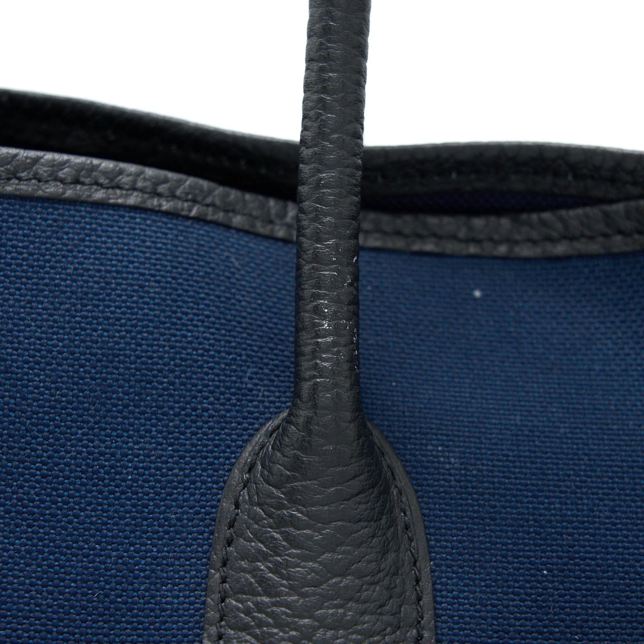 HERMES GARDEN PARTY 36 POCKETS NEGONDA/CANVAS BLEU MARINE/BLACK SHW