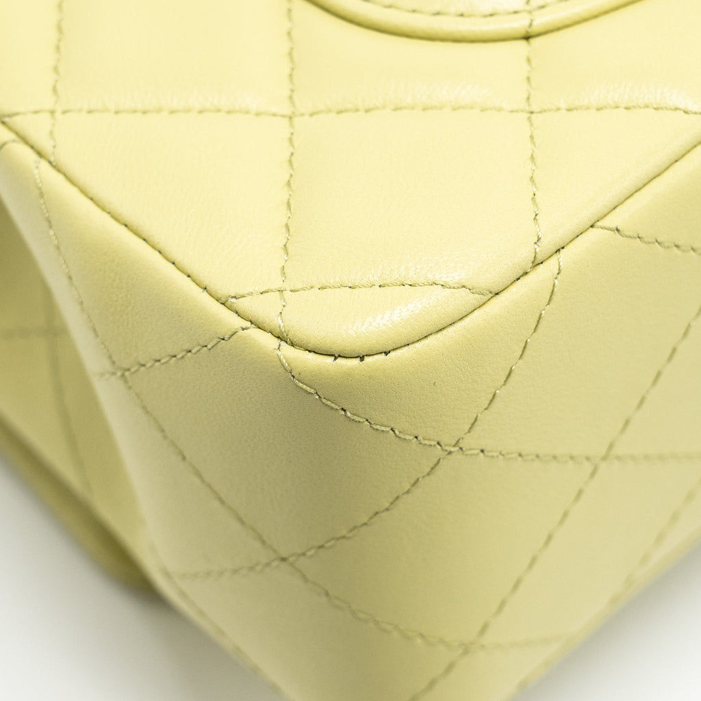 CHANEL MINI RECTANGULAR FLAP BAG LAMBSKIN PISTACHIO LGHW (MICROCHIP)