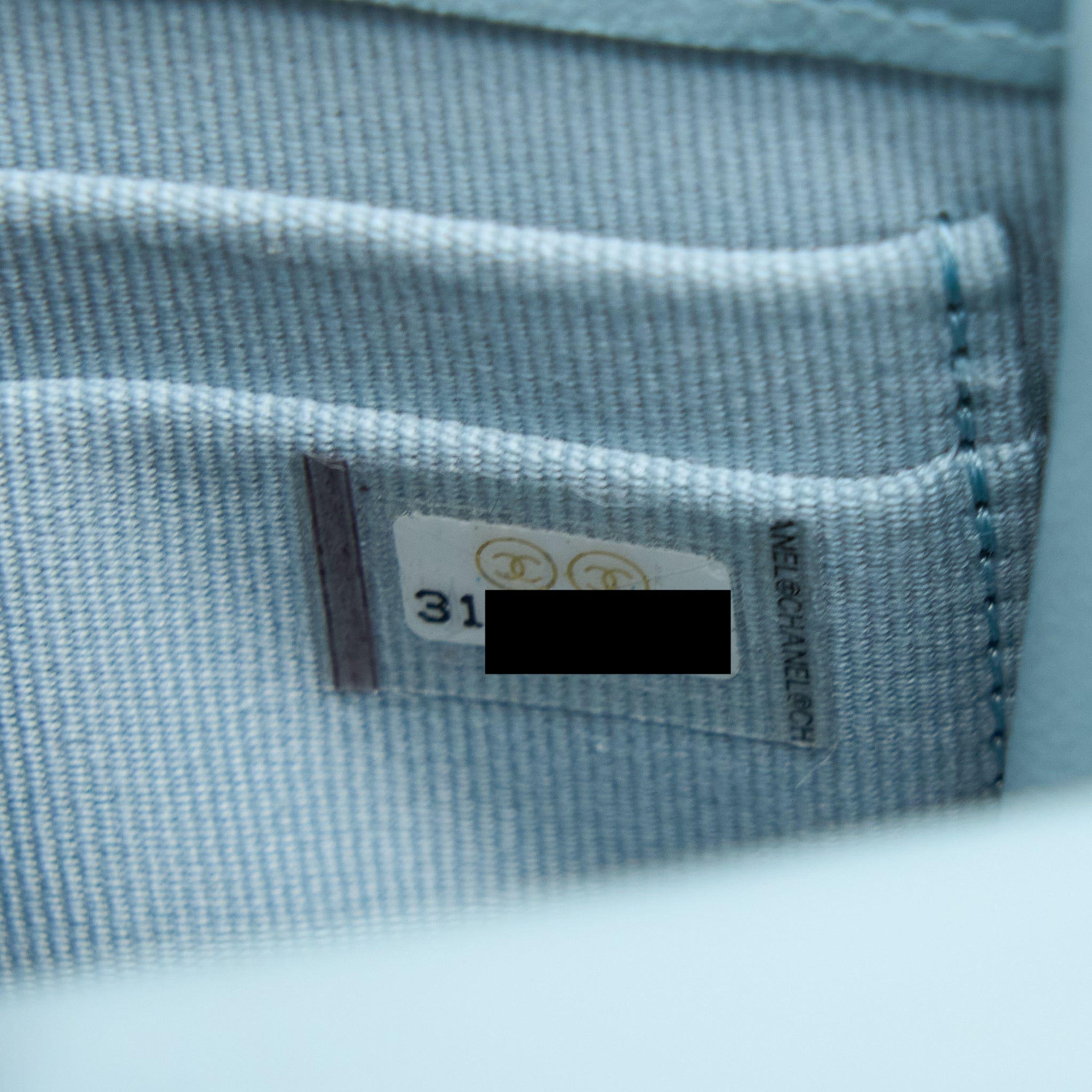 CHANEL MINI TOP HANDLE FLAP BAG LAMBSKIN LIGHT BLUE LGHW
