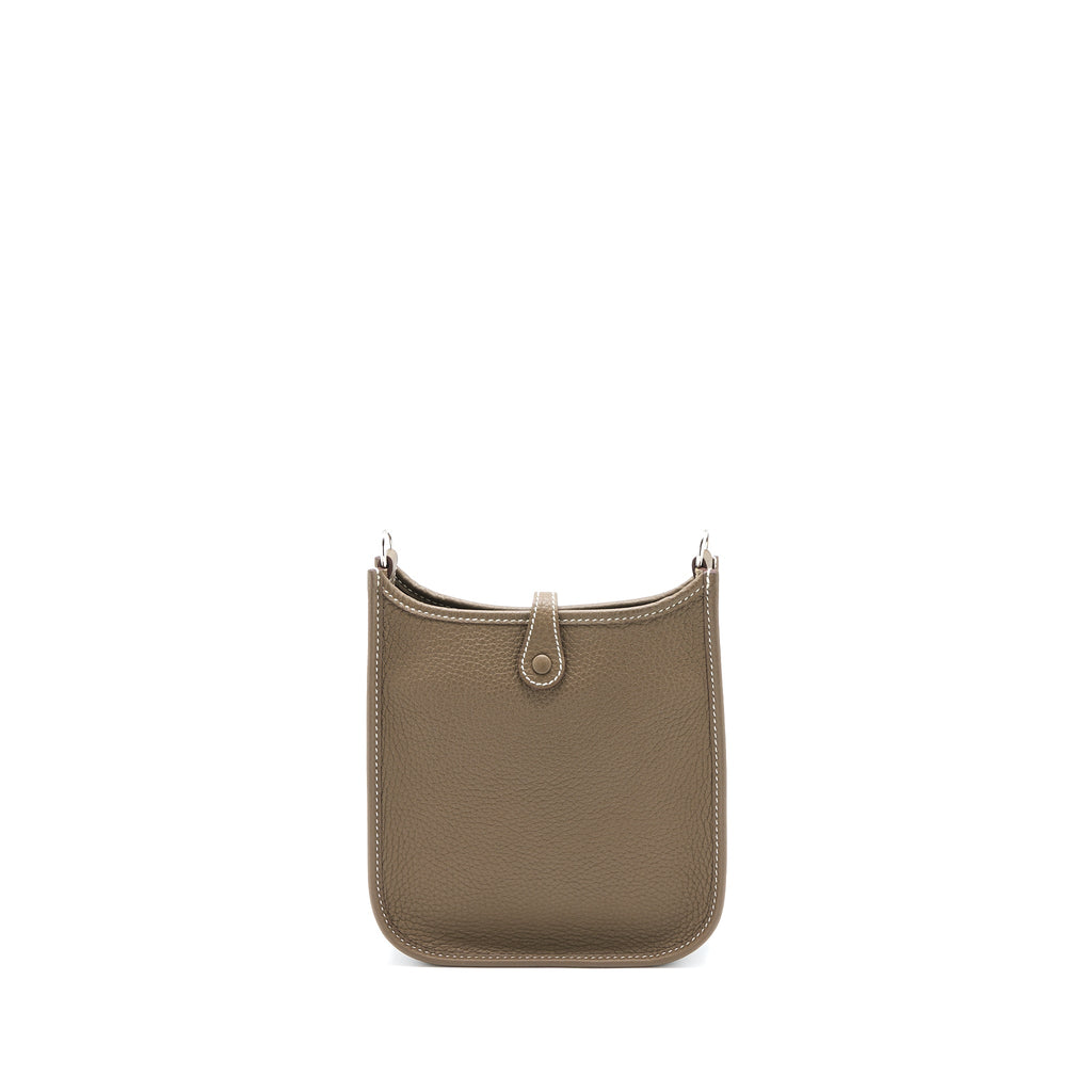HERMES MINI EVELYNE CLEMENCE ETOUPE/BLUE INDIGO SHW