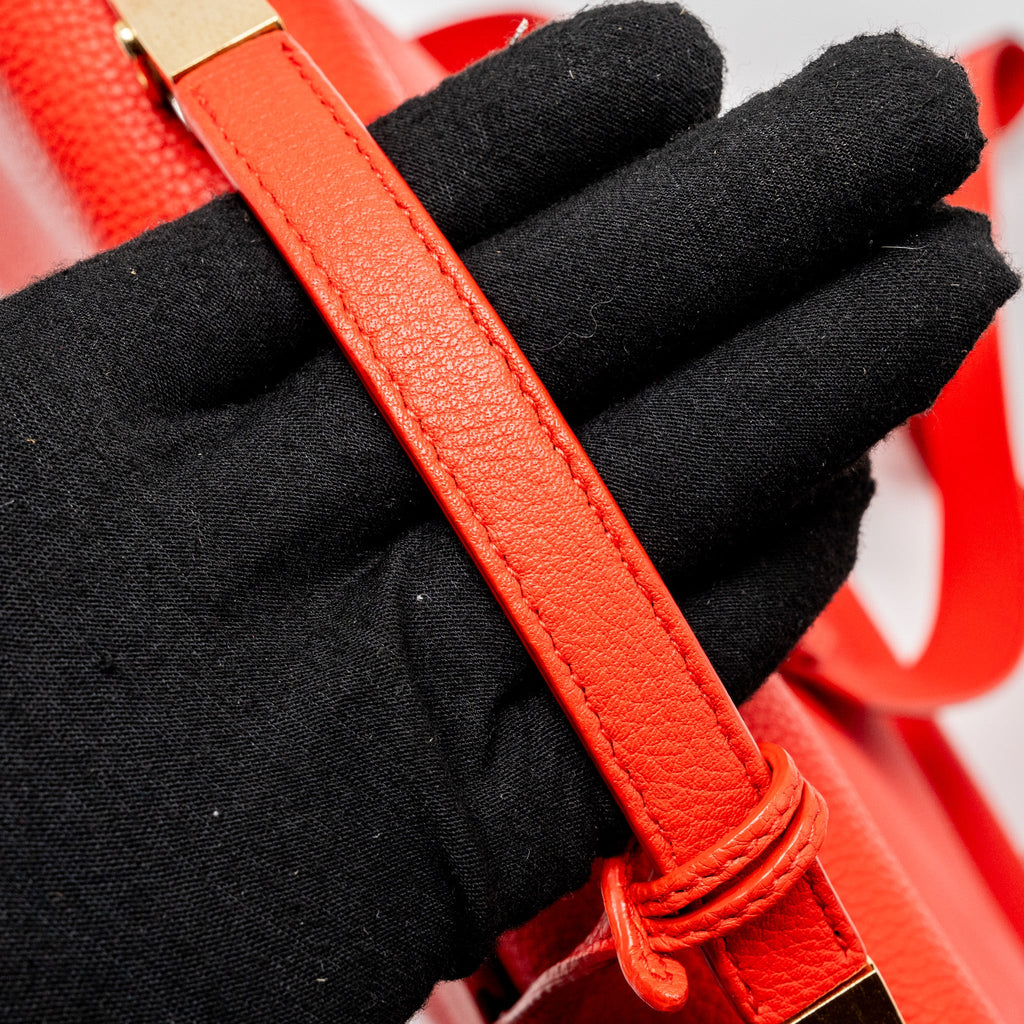 BALENCIAGA BACKPACK CALFSKIN RED GHW