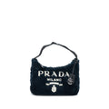 PRADA RE-EDITION 2000 TERRY MINI BAG BLACK/WHITE SHW