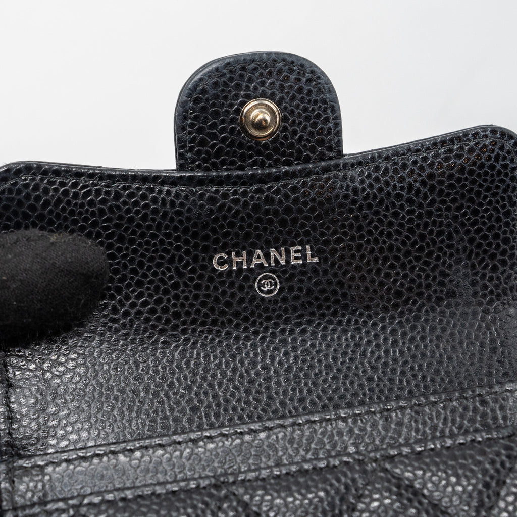 CHANEL CLASSIC FLAP CARD HOLDER CAVIAR BLACK SHW