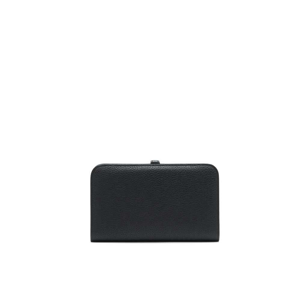 HERMES DOGON DUO WALLET IN BLACK TOGO SHW