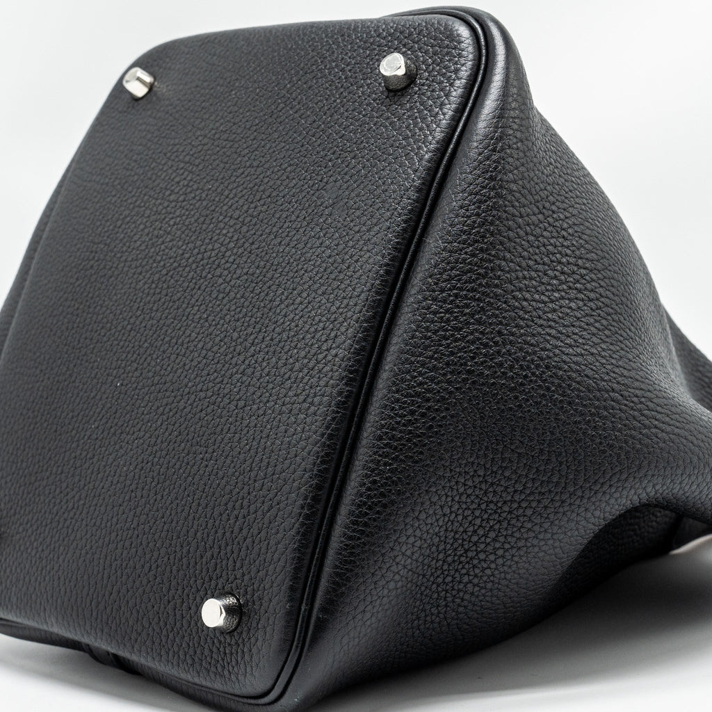 HERMES PICOTIN 22 CLEMENCE BLACK / CARAMEL SHW