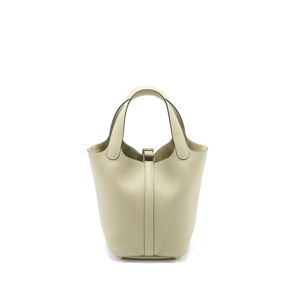 HERMES PICOTIN 18 LOCK BAG CLEMENCE SAUGE GHW