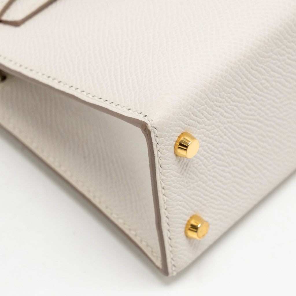 HERMES MINI KELLY II EPSOM GRIS PALE GHW
