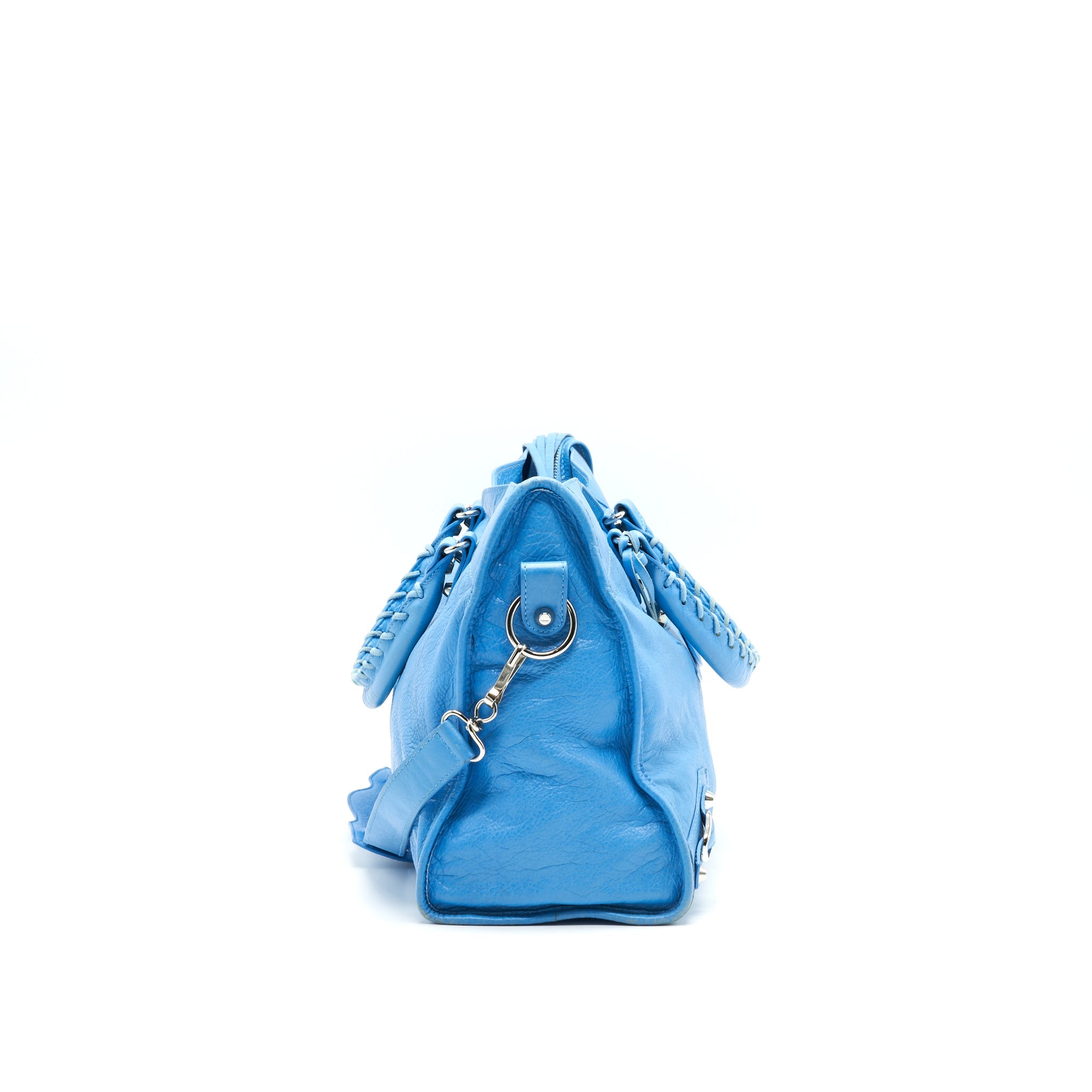 BALENCIAGA CITY BAG IN BLUE WITH SHW