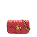 GUCCI SMALL GG MARMONT BAG RED GHW