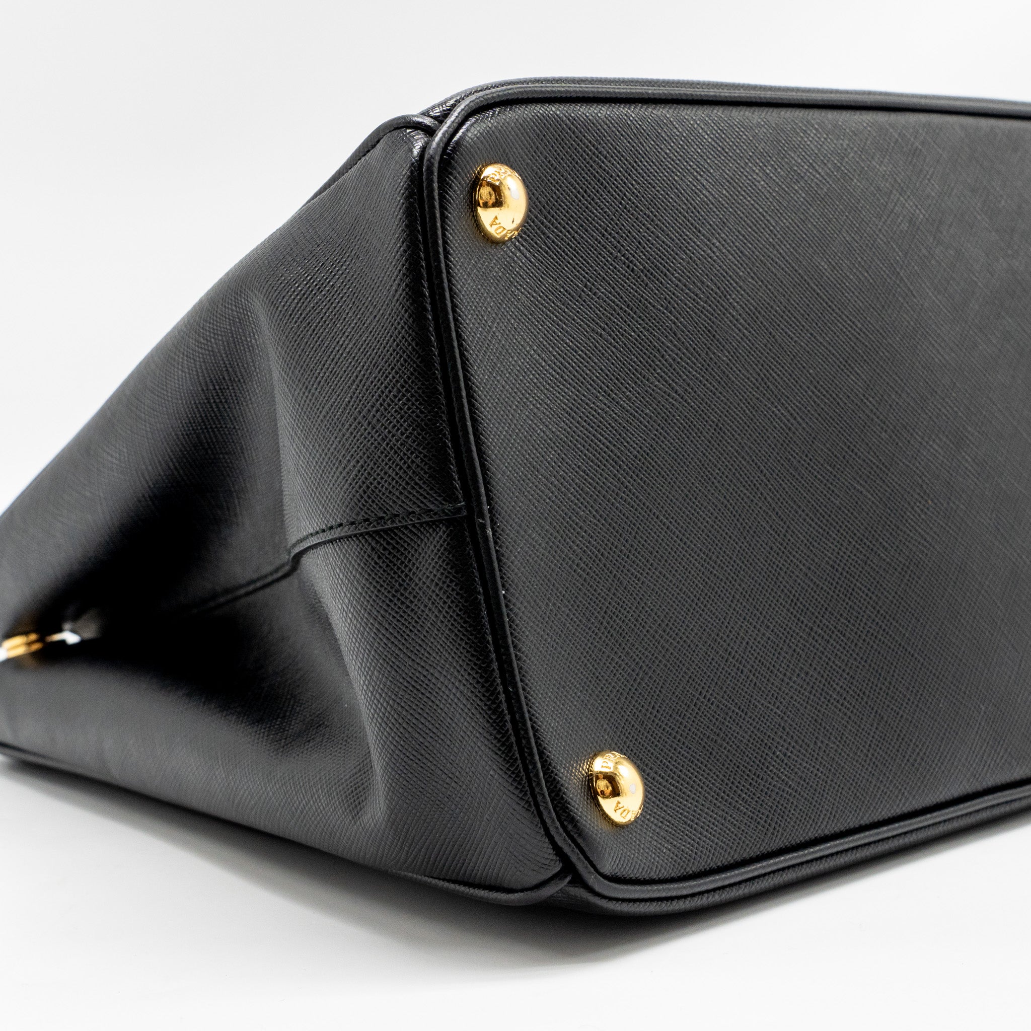 PRADA LARGE SAFFIANO TOTE BAG LEATHER BLACK GHW