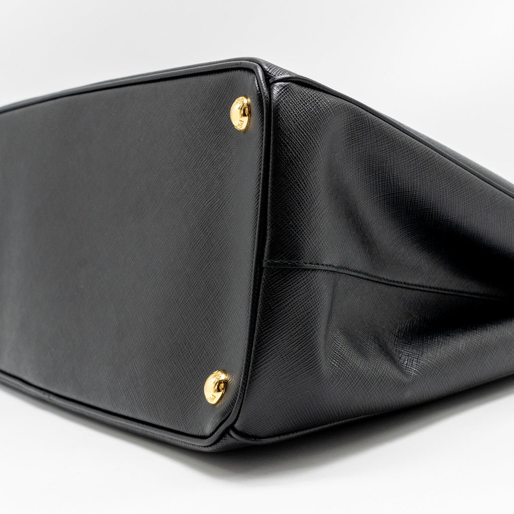 PRADA LARGE SAFFIANO TOTE BAG LEATHER BLACK GHW