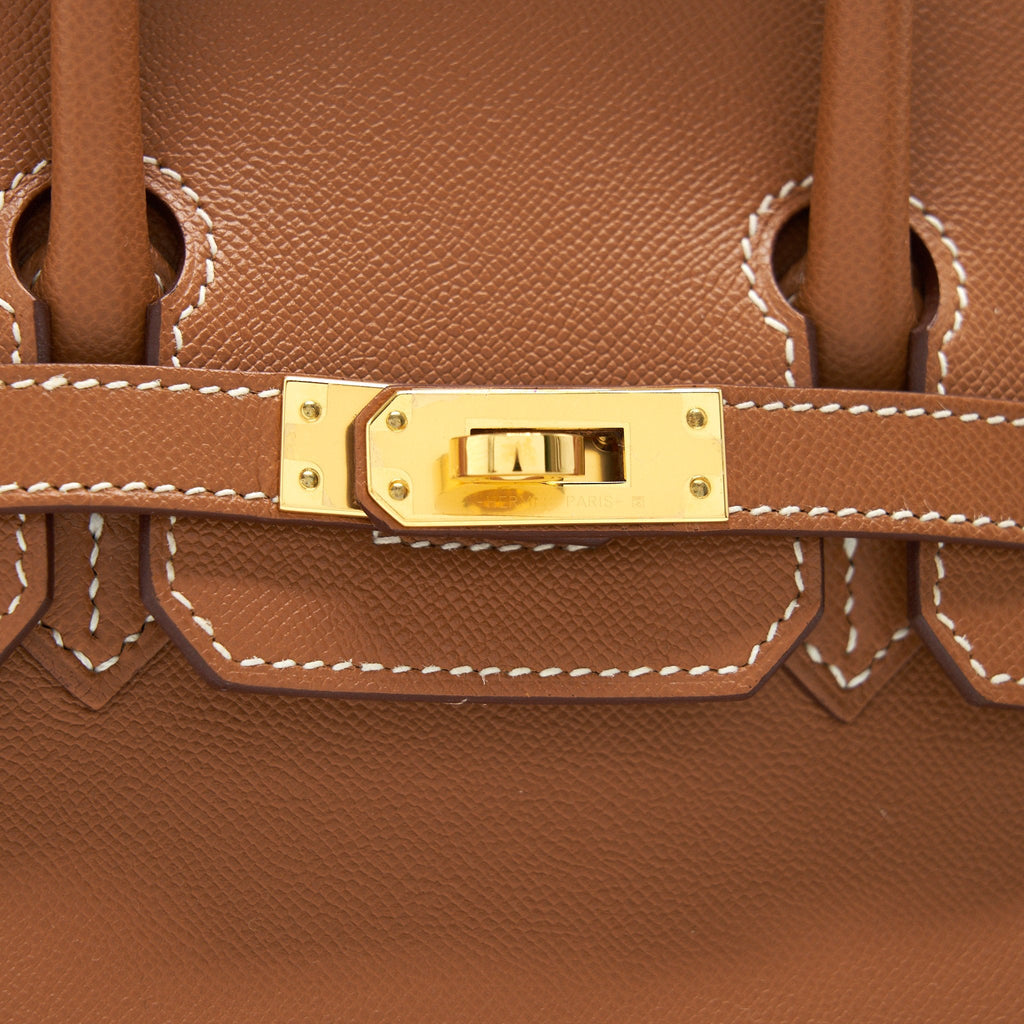 HERMES BIRKIN 25 SELLIER MADAME GOLD GHW